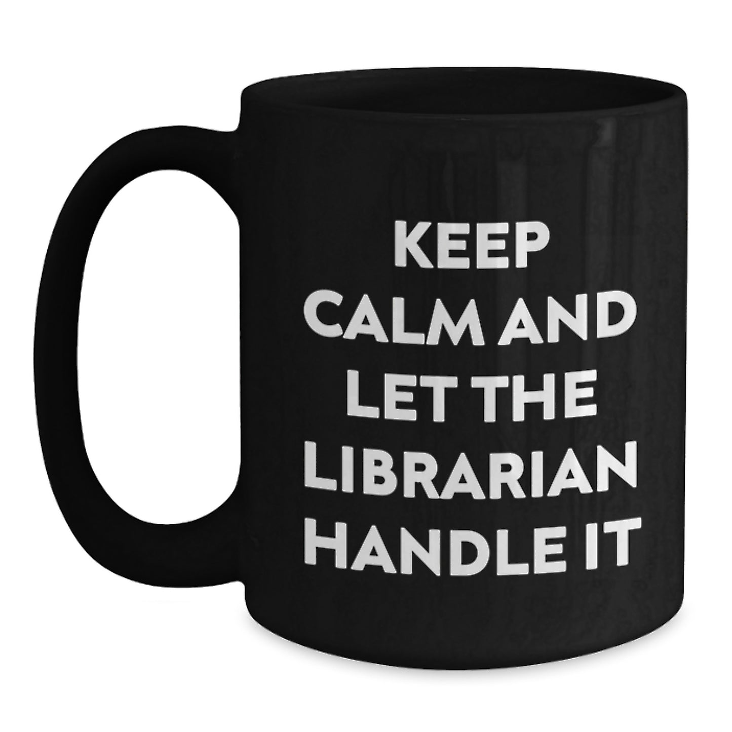Funny Librarian Gifts from Friends, Black Coffee Mugs for Librarian, Unique Christmas Unique Gifts - Main