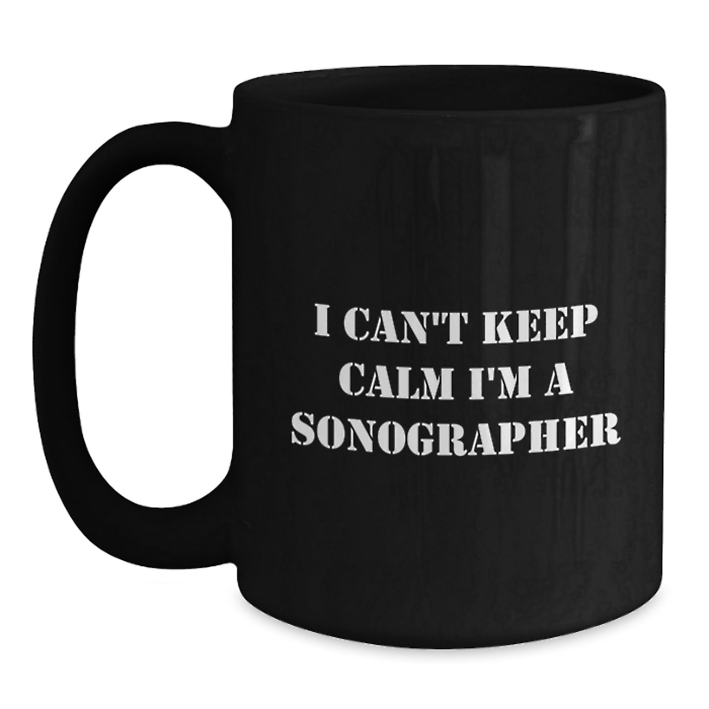 Funny Sonographer Gifts from Men to Friends and Coworkers on Christmas Unique Gifts for Sonographer Black Coffee Mug - Main