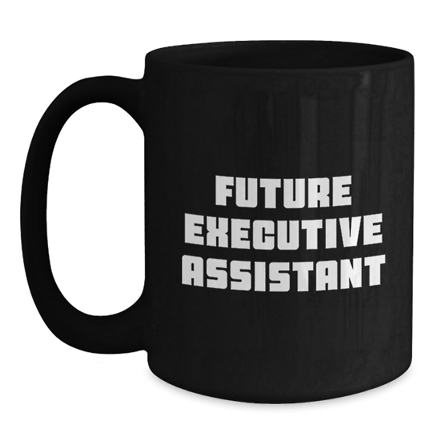Funny Executive Assistant Gifts for Men Black Coffee Mugs with 'Future Executive Assistant' Quote, Christmas Unique Gifts from Friends - Main