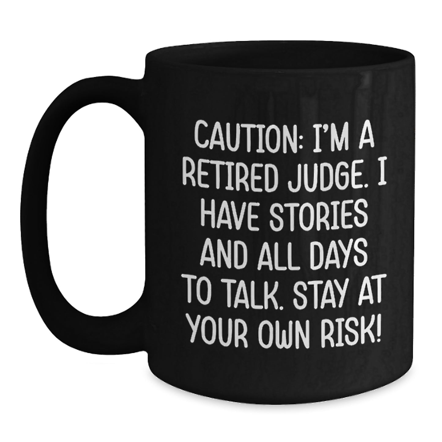 Funny Judge Gifts, Unique Christmas Unique Courtroom Humor Black Coffee Mugs for Men and Women from Friends, Perfect for Judge Enthusiasts, Judge Lovers, and Courtroom Fans - Main