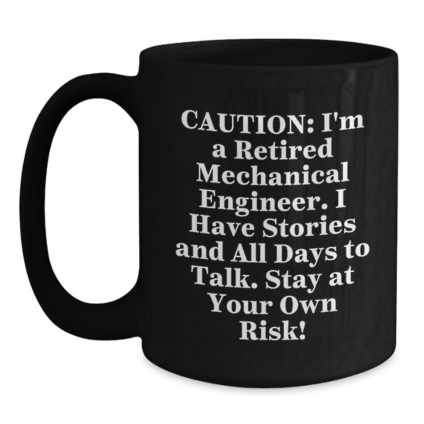 Funny Mechanical Engineer Gifts for Men - Black Coffee Mug from Friends - Christmas Unique Presents - Main