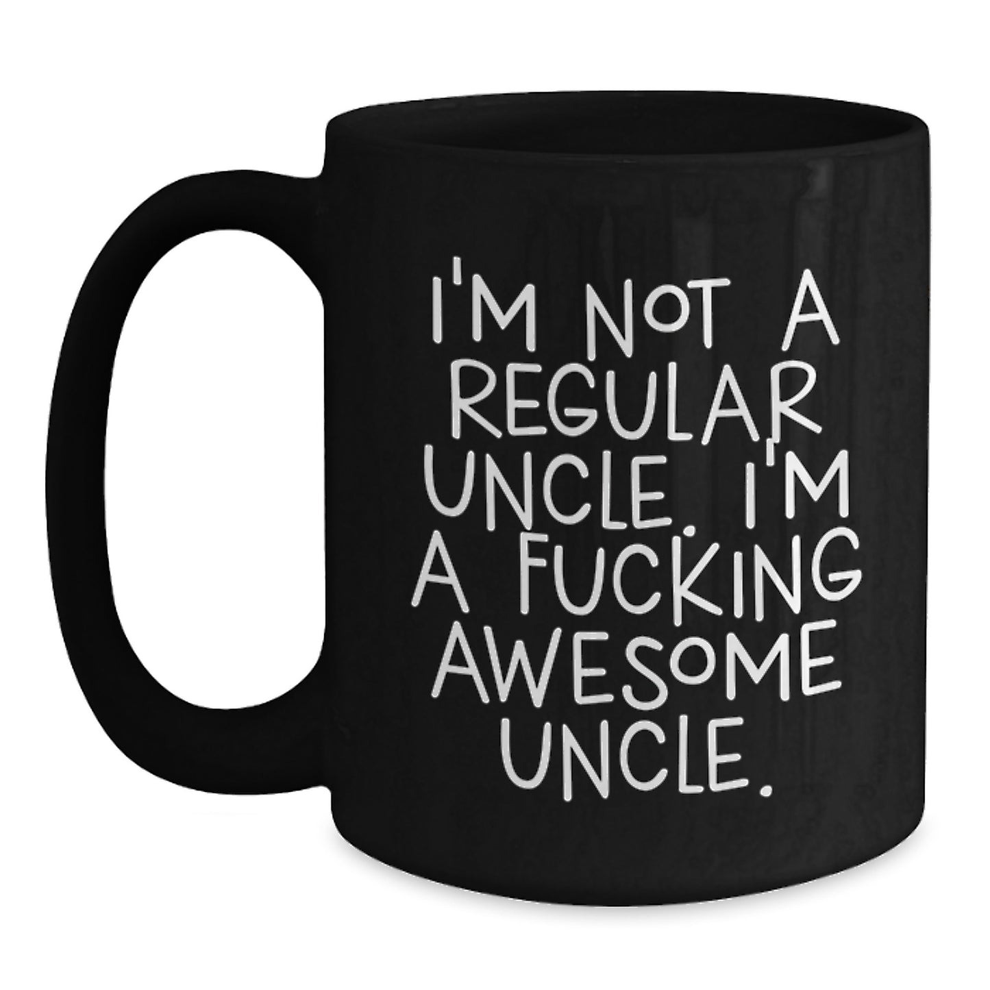 Funny Uncle Gifts from Men to Uncle, Black Coffee Mug for Awesome Uncle, Christmas Unique Gifts - Main