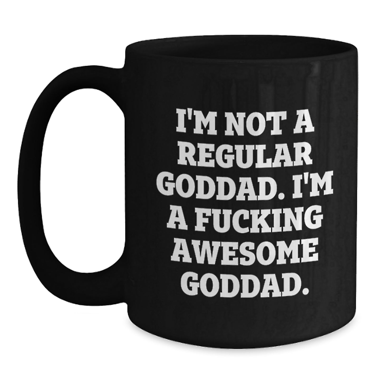 Funny Goddad Gifts from Men, Black Coffee Mugs for Goddad, Christmas Unique Ideas - Main