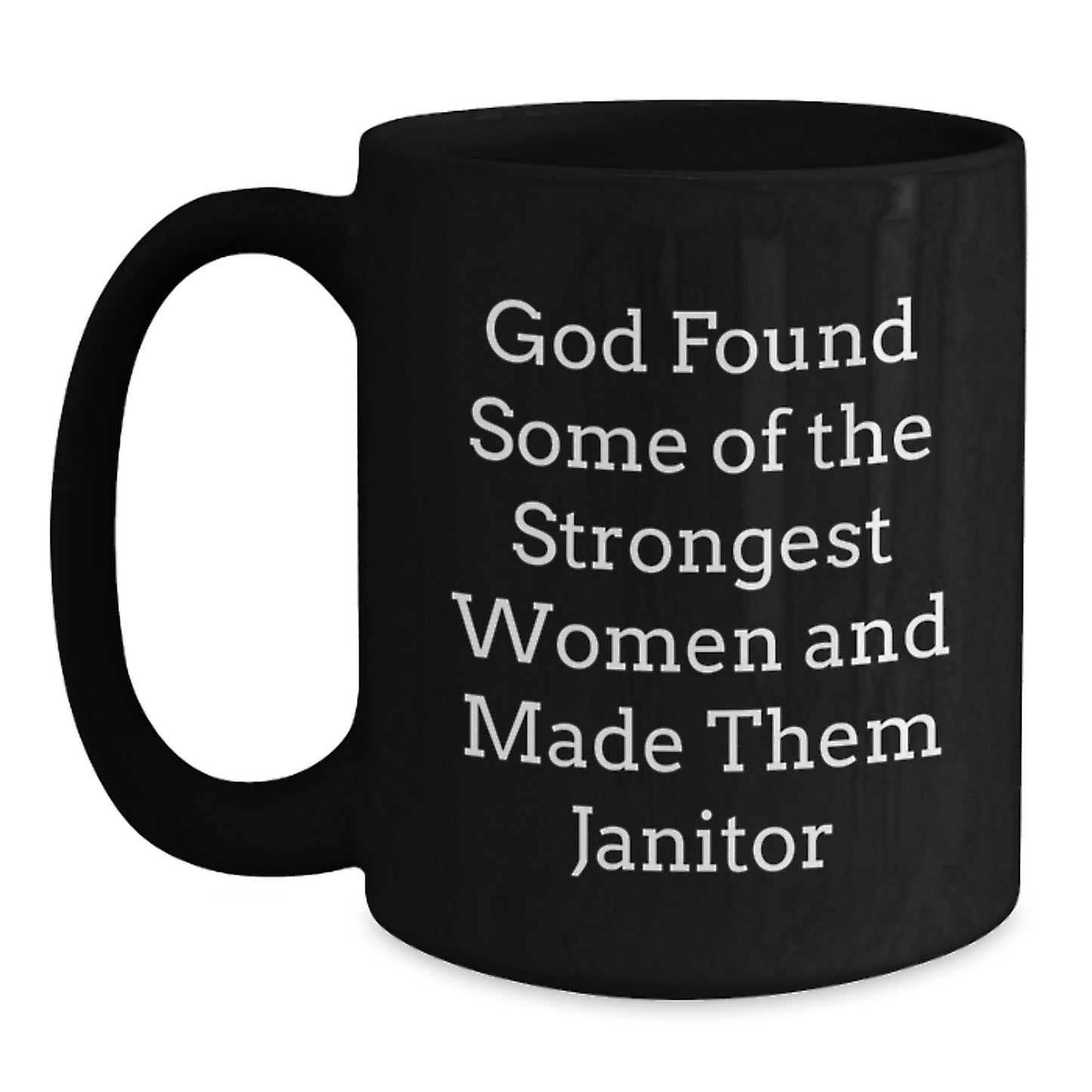 Funny Janitor Quotes Black Coffee Mugs Gifts for Janitor Friends from Coworkers Men Women - Main