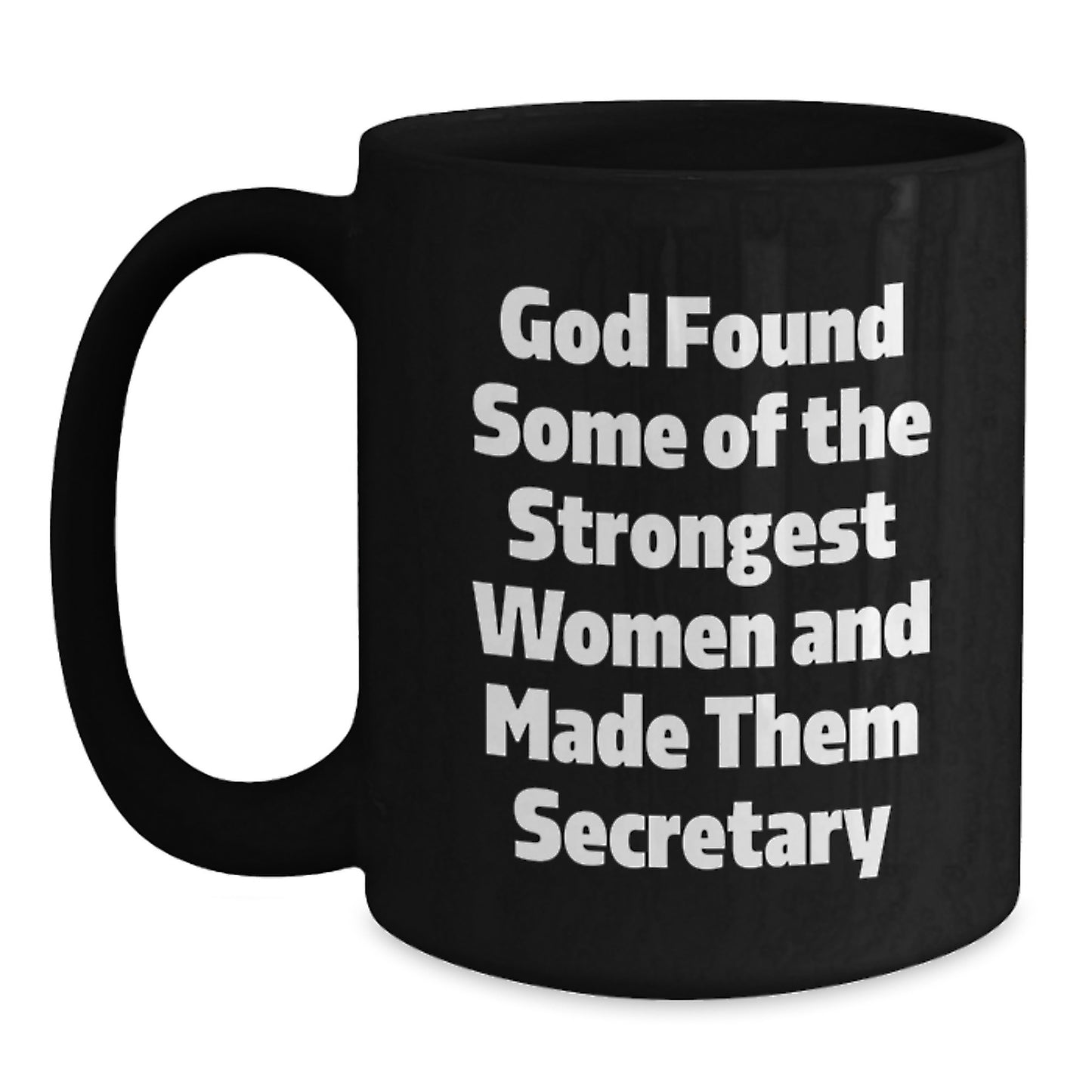 Funny Secretary Gifts from Men, Cute Black Coffee Mugs for Secretary, Inspirational Quotes for Women, Christmas Unique Gifts for Coworkers - Main