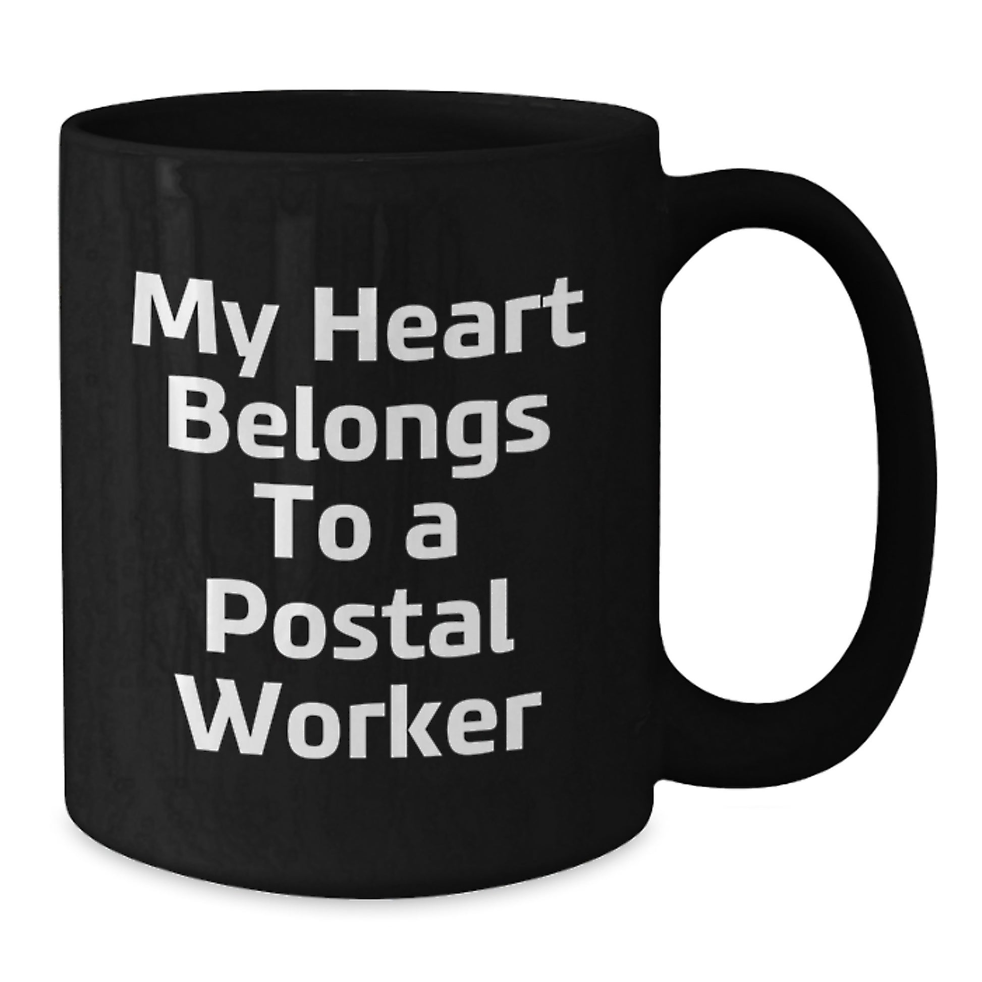 Funny Gifts from Friends for Postal Worker - My Heart Belongs To A Postal Worker Christmas Unique Mugs for Men Women Coworkers Family - Additional