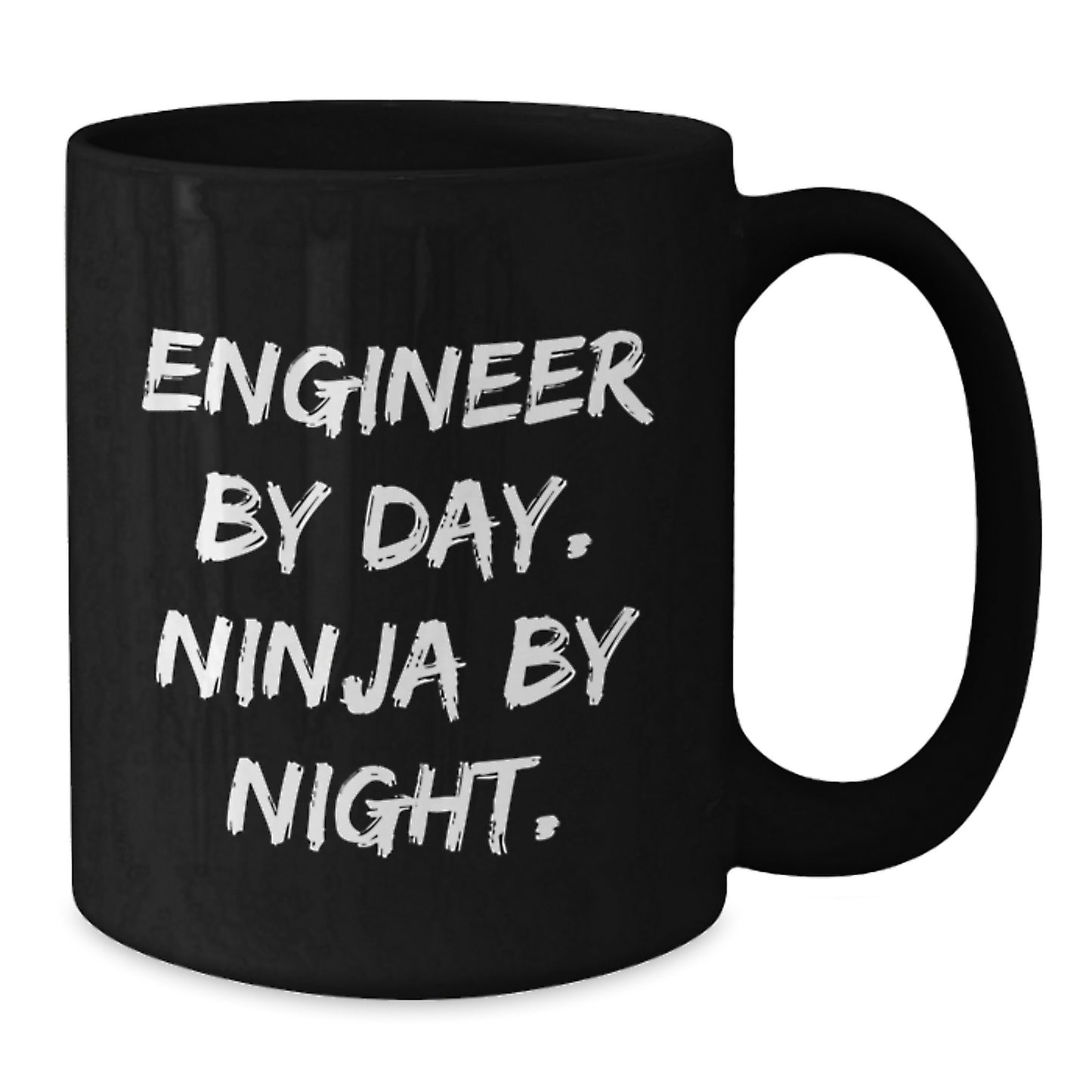 Engineer Gifts by Day, Ninja Gifts by Night, Black Coffee Mug for Birthday, Funny Quote Gifts from Friends - Additional