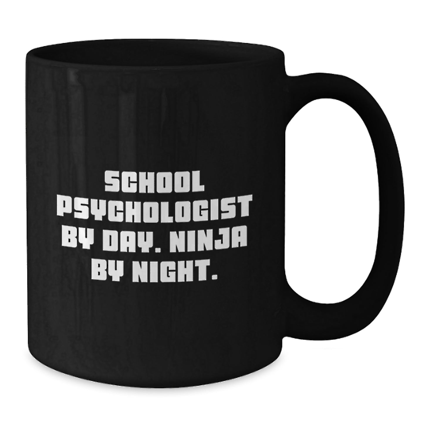 Funny School Psychologist Gifts, Christmas Unique Mugs for School Psychologist By Day Ninja By Night, Black Coffee Mug for School Psychologist Friends, Family, Coworkers - Additional
