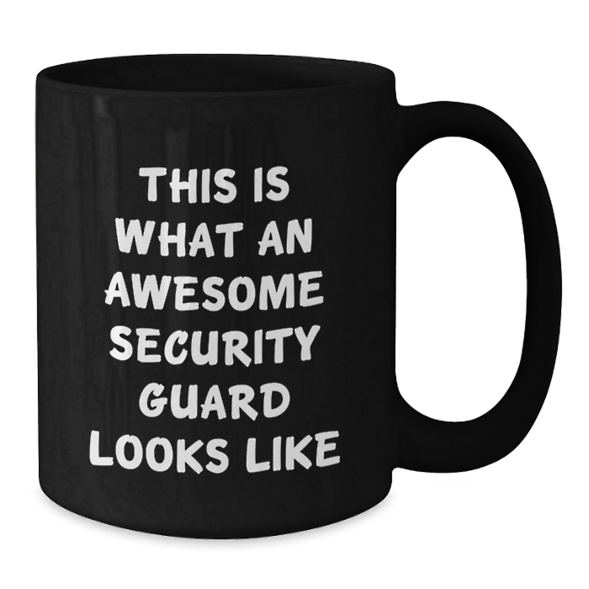 Funny Security Guard Gifts - This Is What An Awesome Security Guard Looks Like Black Coffee Mug for Birthday - Gifts from Friends to Security Guard - Additional