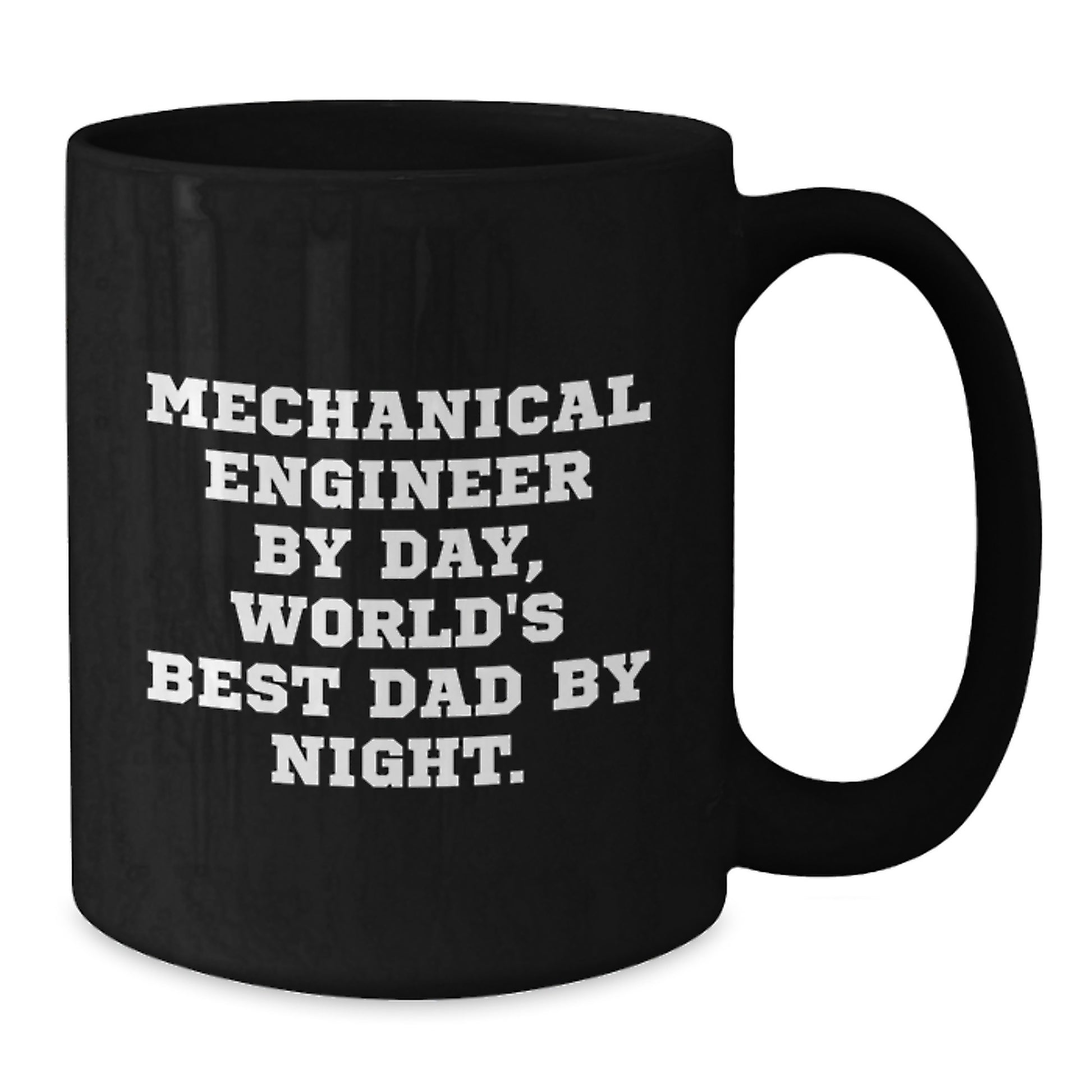 Mechanical Engineer Dad Gifts from Friends for Him - Funny Black Coffee Mug Christmas Unique Presents - Additional