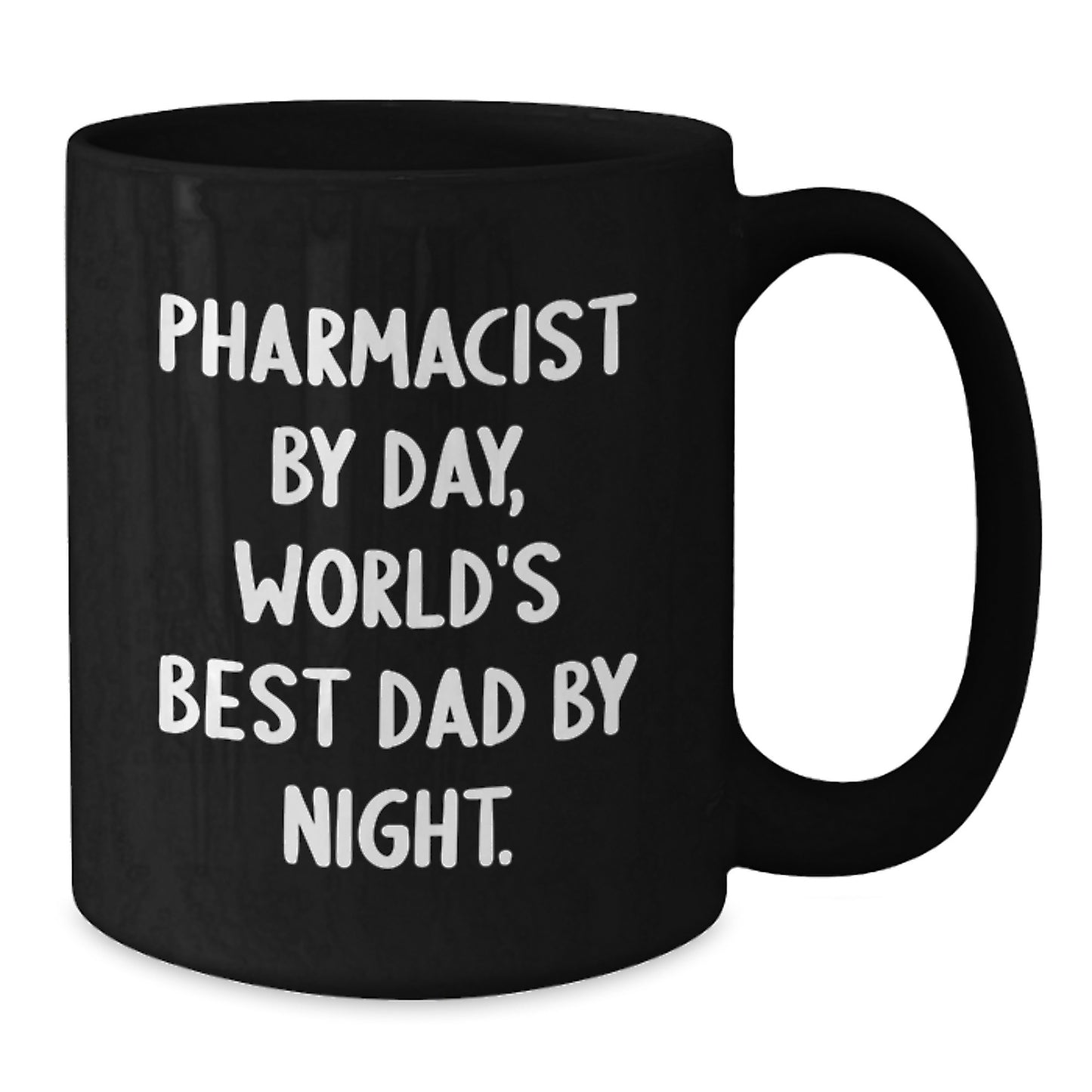 Funny Pharmacist Gifts from Men to Pharmacist By Day, World's Best Dad By Night Graduation Unique Gifts, Black Coffee Mug - Additional