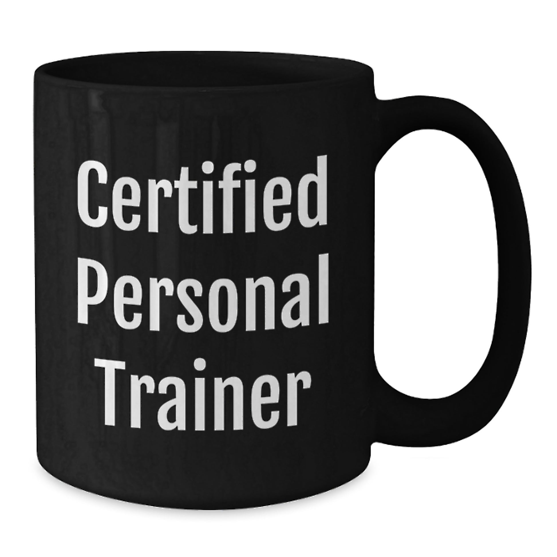 Funny 'Don't Sweat, I'm a Certified Personal Trainer', Black Coffee Mug, Unique Christmas Unique Gifts from Friends or Family for Personal Trainer Men or Women - Additional