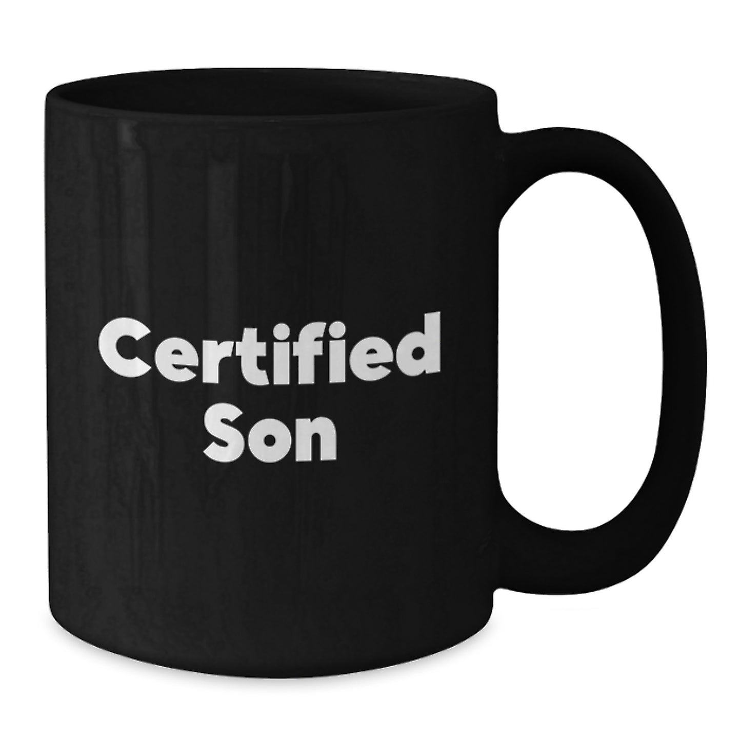 Funny Quote Gifts for Son Certified Son Black Coffee Mug Christmas Unique Gifts from Family - Additional