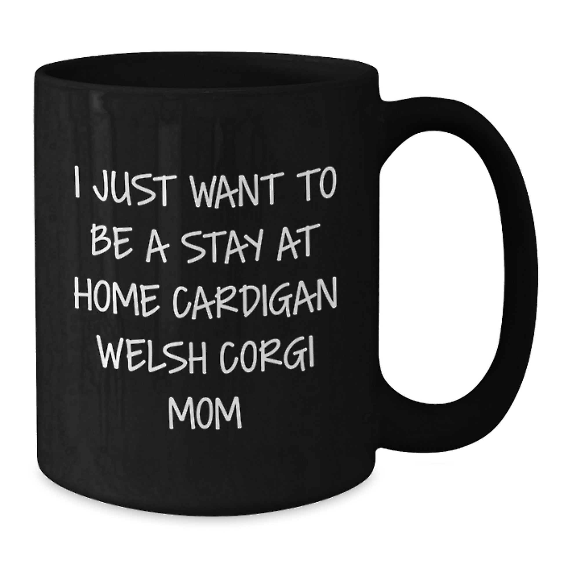 Funny Cardigan Welsh Corgi Dog Mom Black Coffee Mug, Gifts for Cardigan Welsh Corgi Dog Lovers, Christmas Unique Presents from Friends and Family - Additional