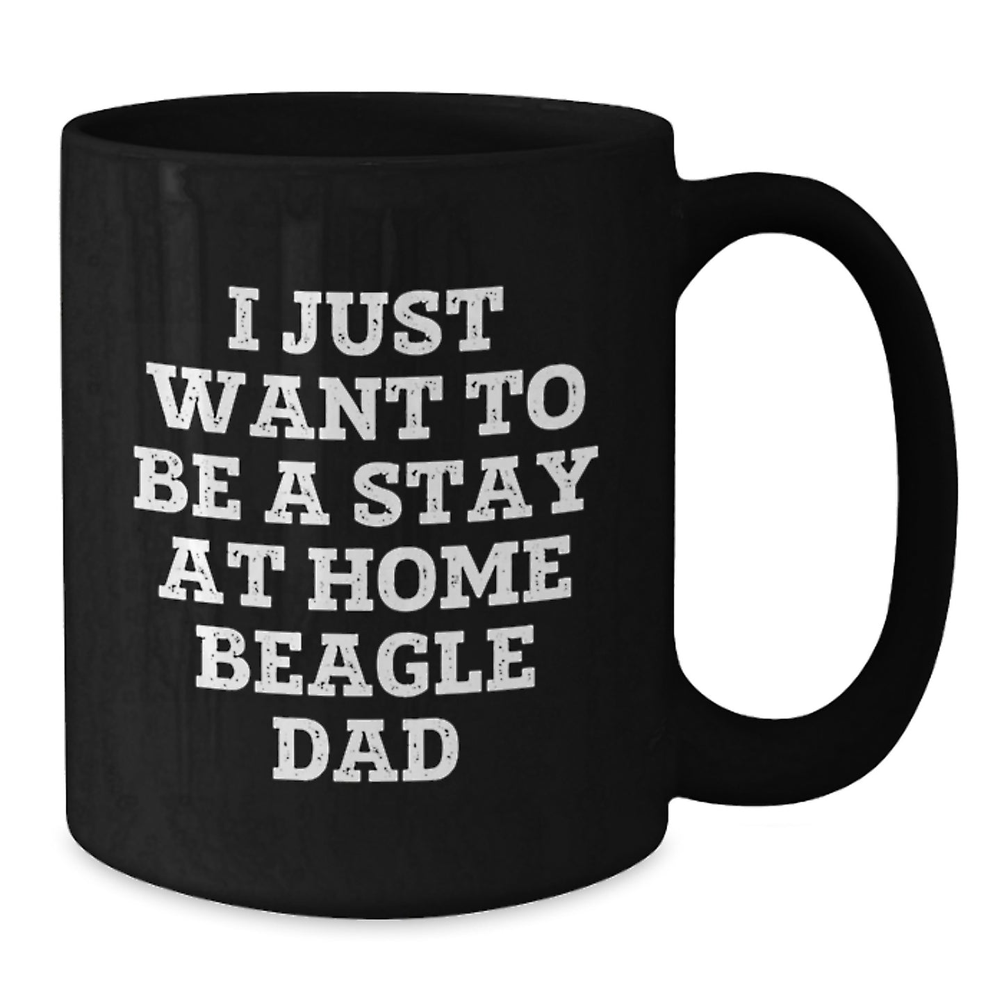 Funny Beagle Dog Gifts for Him, Black Coffee Mug, Stay at Home Beagle Dad, Christmas Unique Presents from Men - Additional