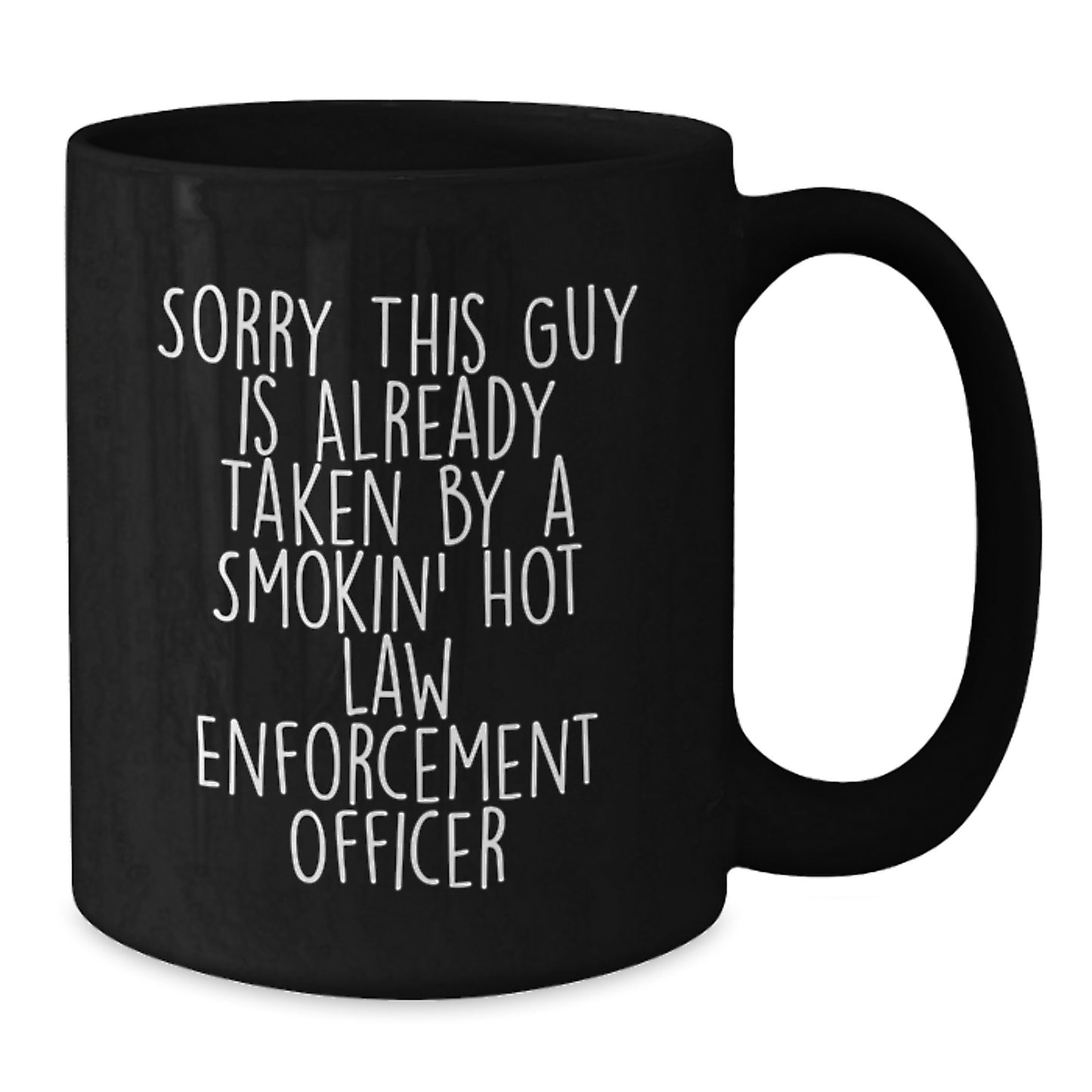 Funny Law Enforcement Officer Gifts from Men, Funny Valentine's Unique Gifts for Law Enforcement Officer, Smokin' Hot Black Coffee Mug - Additional