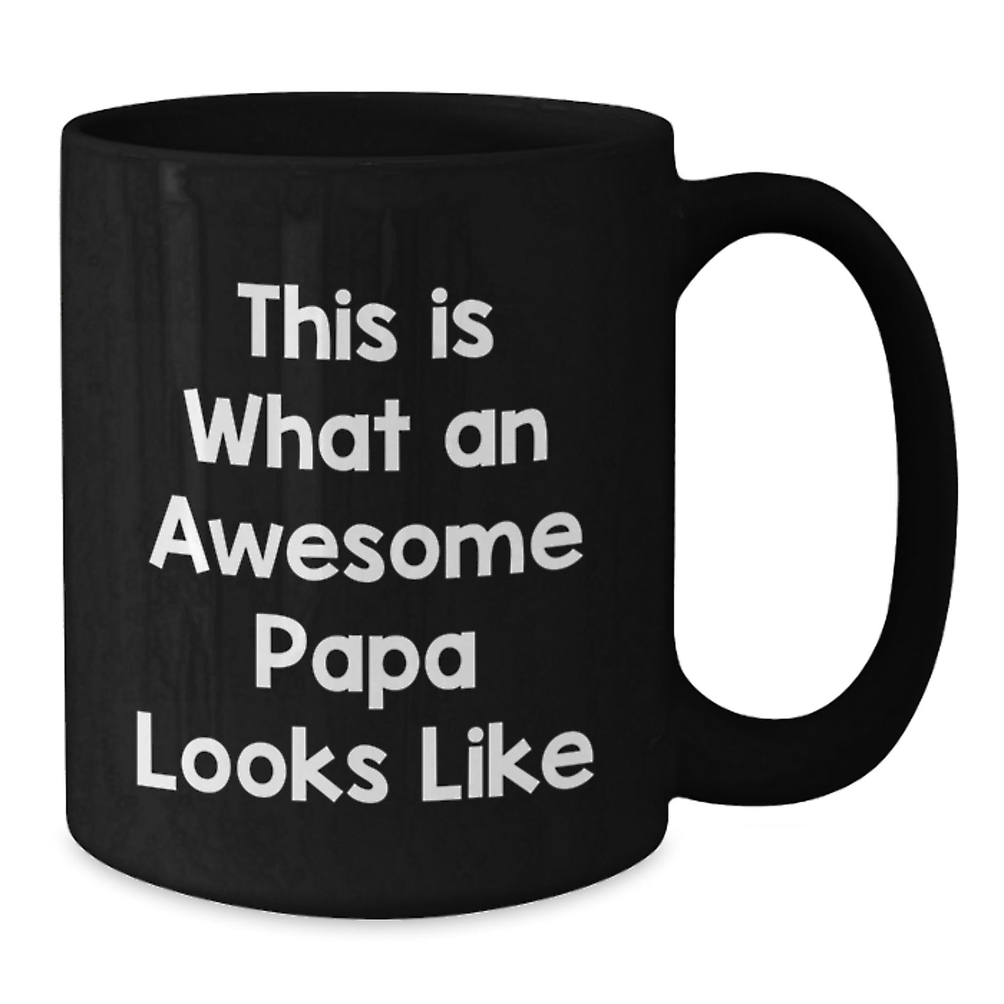 Funny Papa Gifts for Men, Black Coffee Mug - This Is What An Awesome Papa Looks Like, Graduation Unique Gifts from Family to Papa - Additional