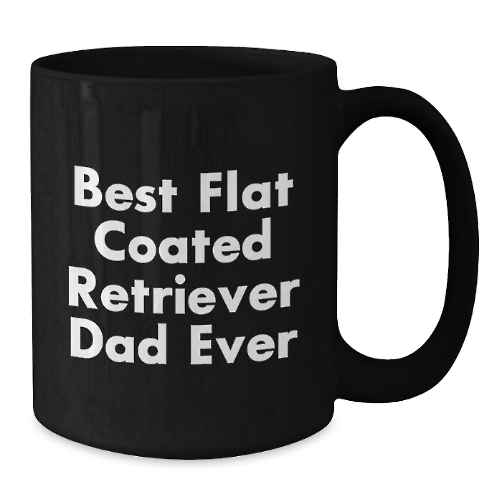 Funny Flat Coated Retriever Dog Dad Ever Black Coffee Mugs Gifts for Men from Friends Graduation Unique - Additional