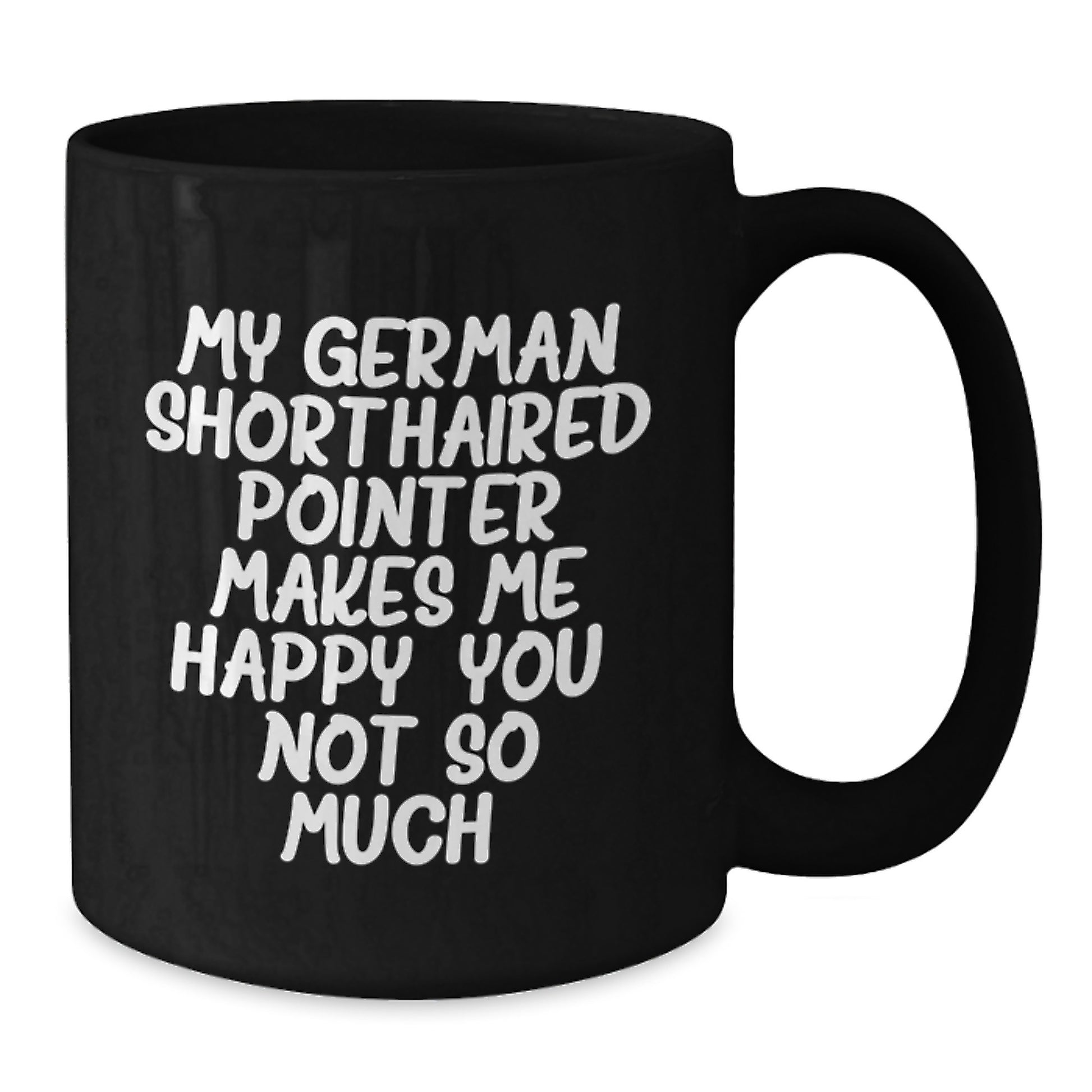 Funny German Shorthaired Pointer Dog Lover Gifts from Men to Women, Black Coffee Mug for Valentine's - Additional