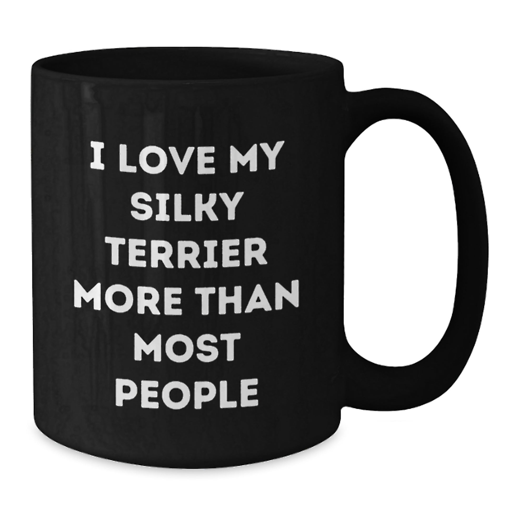 Silky Terrier Dog Lovers Funny Gifts from Men to Friends, Gifts for Silky Terrier Dog Enthusiasts, Inspirational Black Coffee Mug for Birthday Celebration - Additional