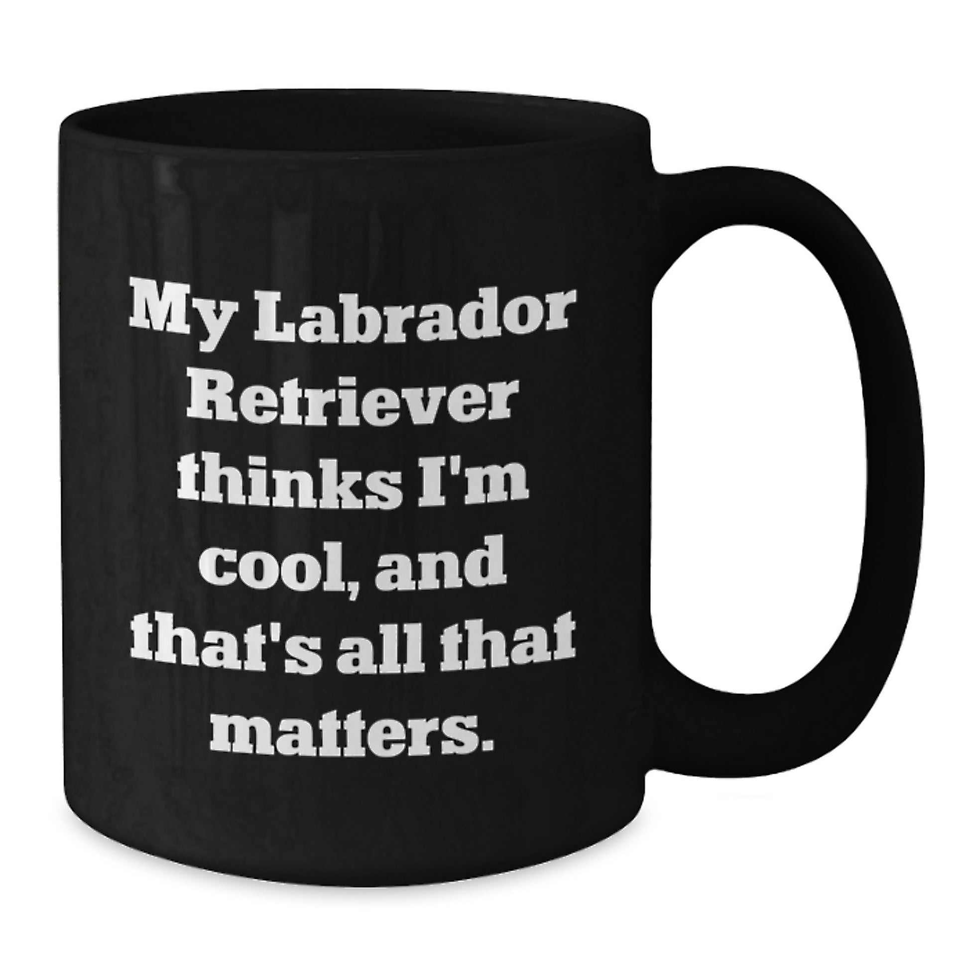 Labrador Retriever Dog Enthusiast Gifts, Funny Coffee Mug for Birthday, 'My Labrador Retriever Thinks I'm Cool, And That's All That Matters.' Quote, Gifts from Friends for Family - Additional
