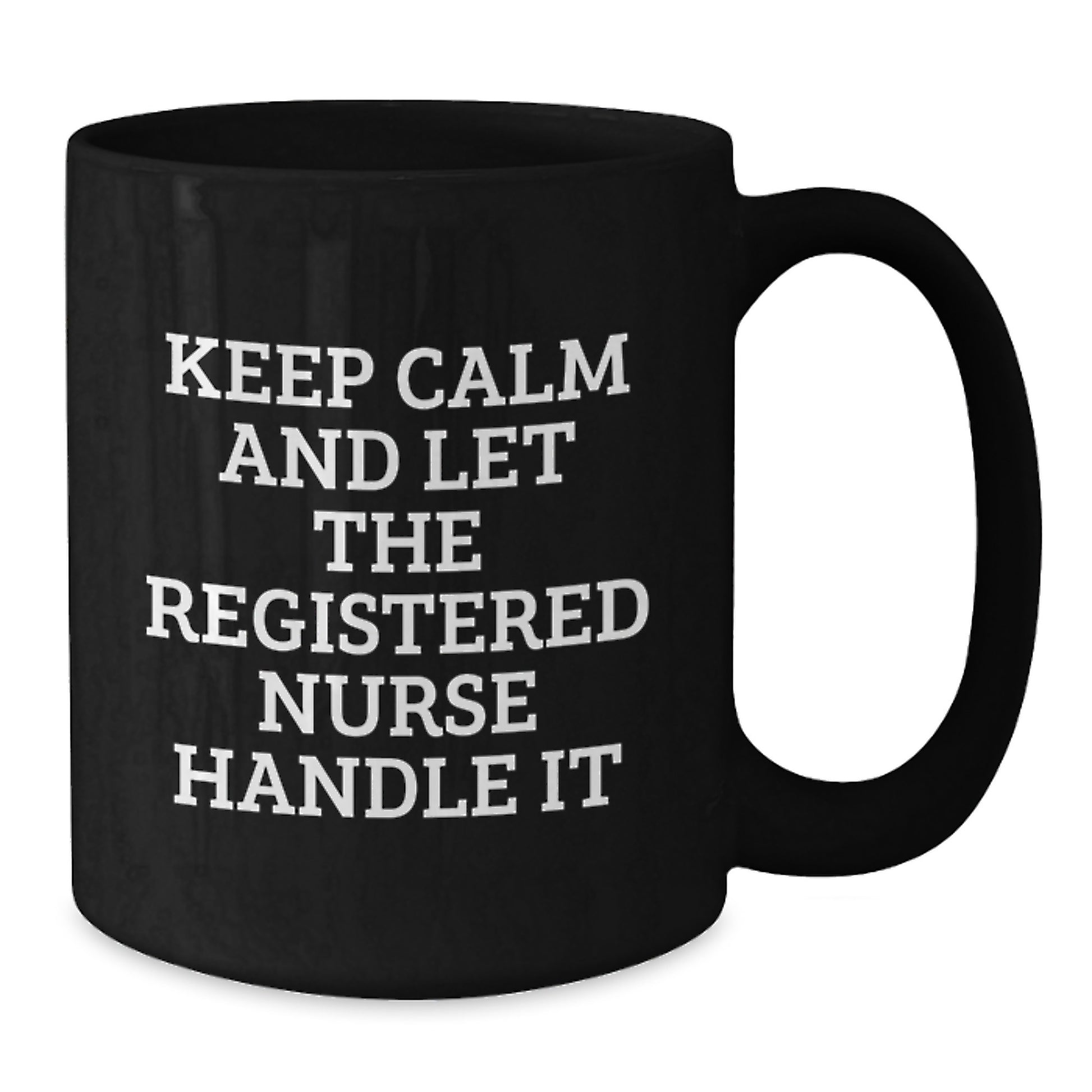 Funny Registered Nurse Gifts for Christmas - Let Them Handle It - Black Coffee Mug, Perfect for Female Registered Nurse Coworkers or Family Members - Additional