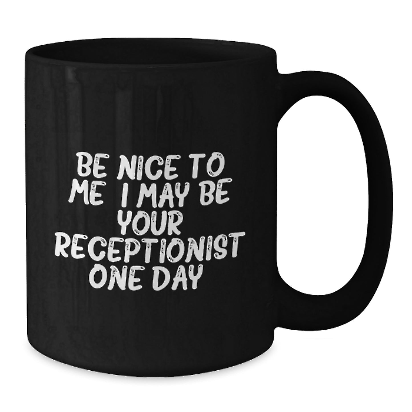 Funny Black Coffee Mug, Gifts for Receptionist, Christmas Unique Gifts from Friends - Additional