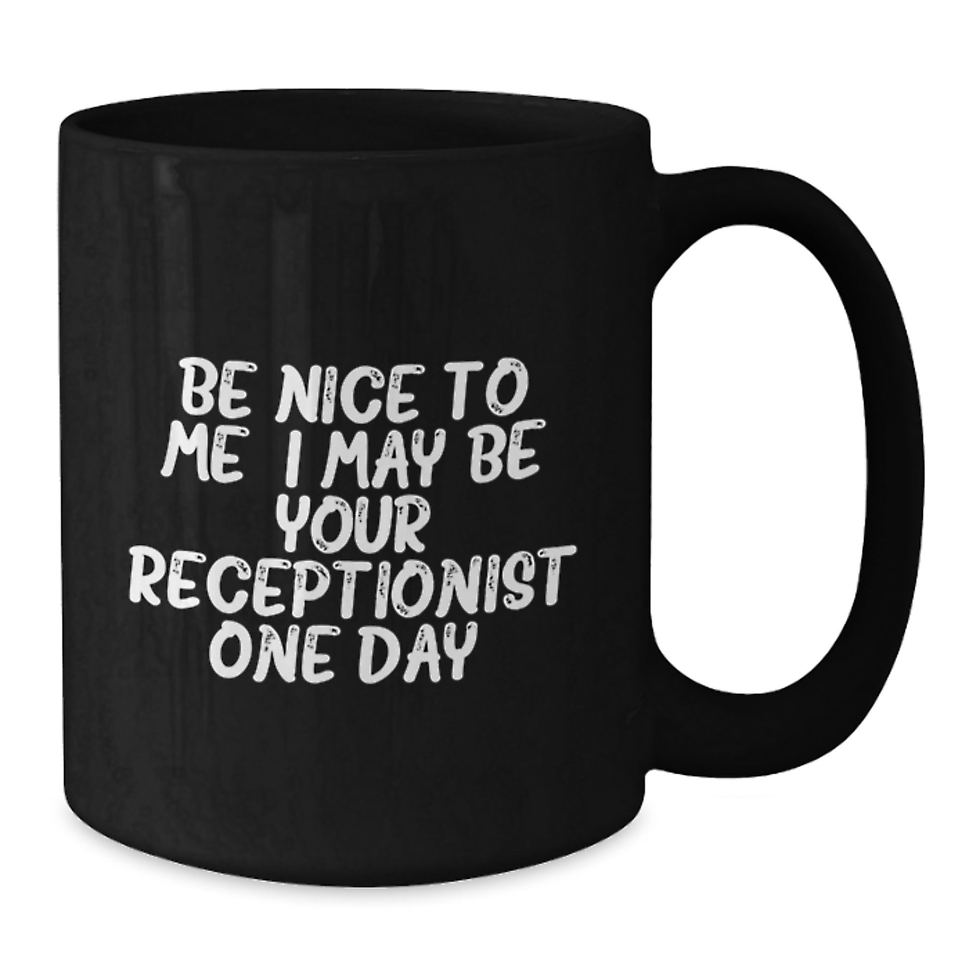 Funny Black Coffee Mug, Gifts for Receptionist, Christmas Unique Gifts from Friends - Additional