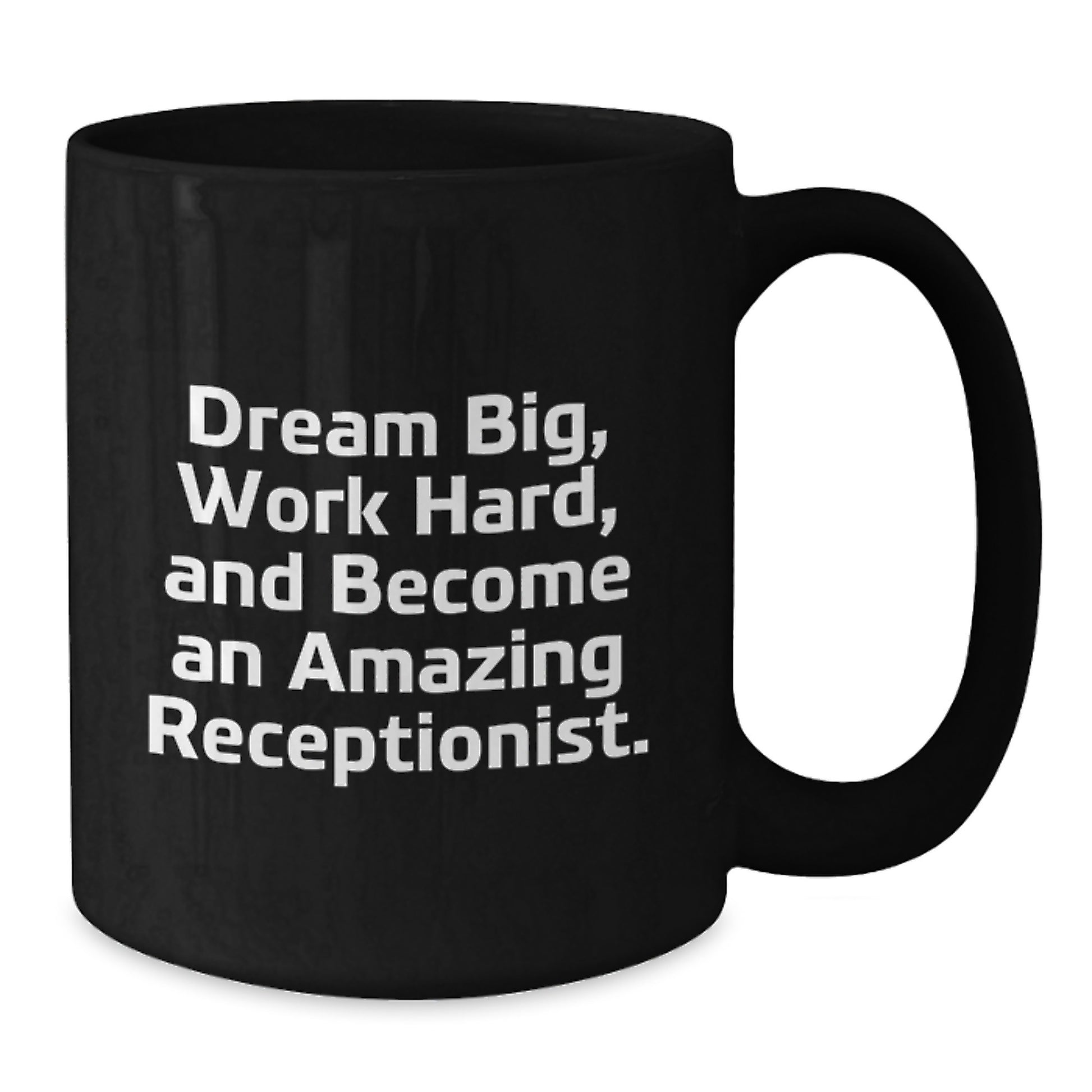 Funny Inspirational Gifts from Friends for Receptionist Black Coffee Mug Christmas Unique Gifts - Additional
