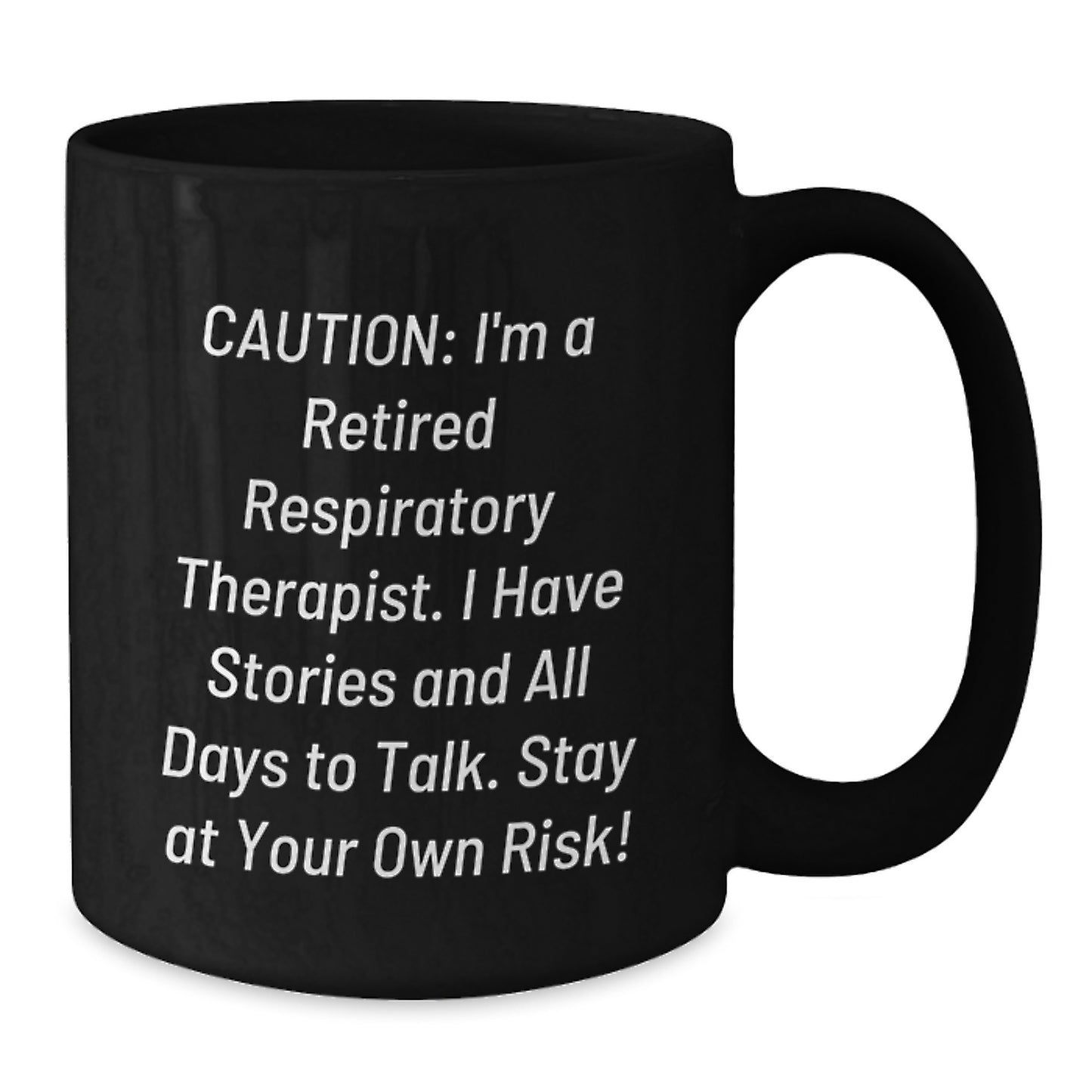 Funny Gift for Respiratory Therapist - 'I Have Stories' Black Coffee Mug, Perfect for Christmas Unique Gifts from Friends or Family - Additional