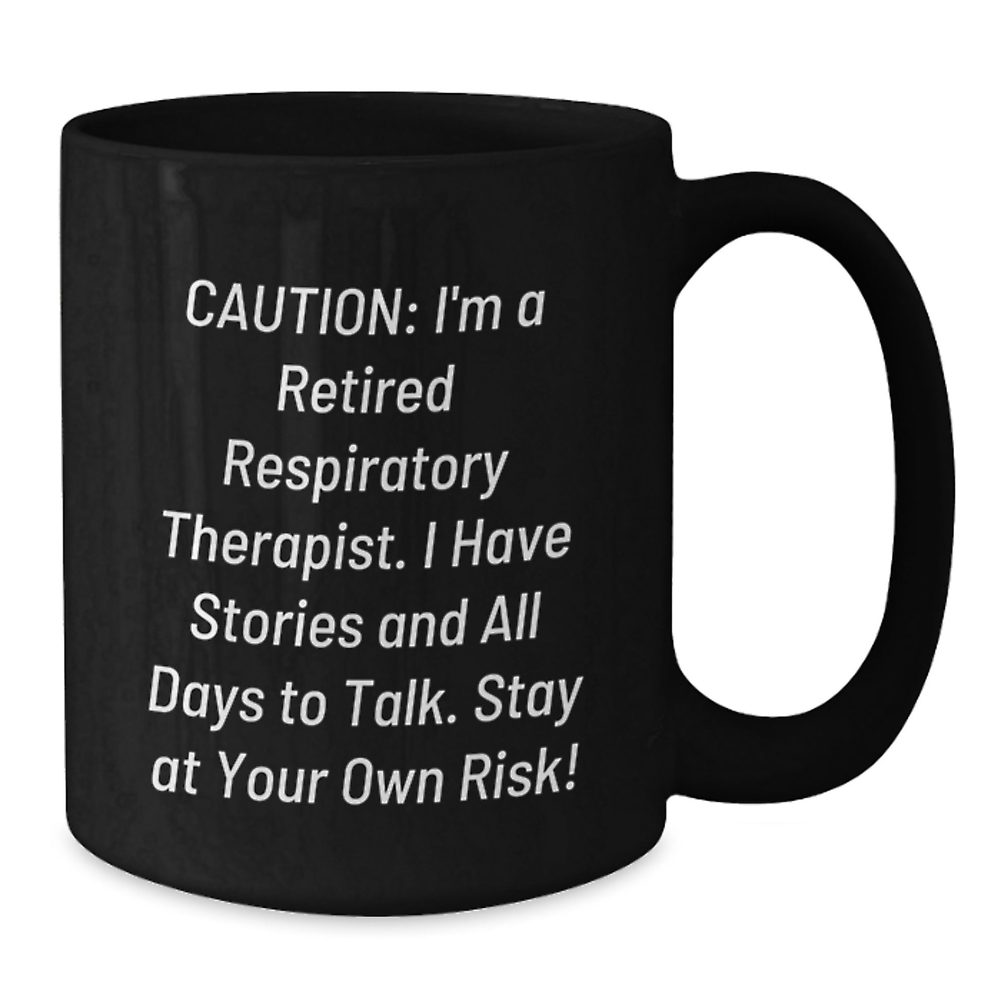 Funny Gift for Respiratory Therapist - 'I Have Stories' Black Coffee Mug, Perfect for Christmas Unique Gifts from Friends or Family - Additional
