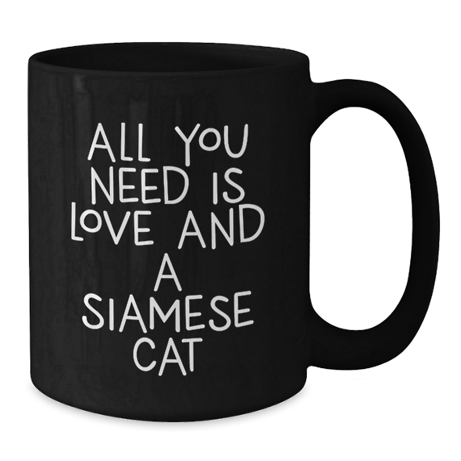 Siamese Cat Lovers Funny Quote Gifts from Men to Friends for Black Coffee Mug on Christmas - Additional