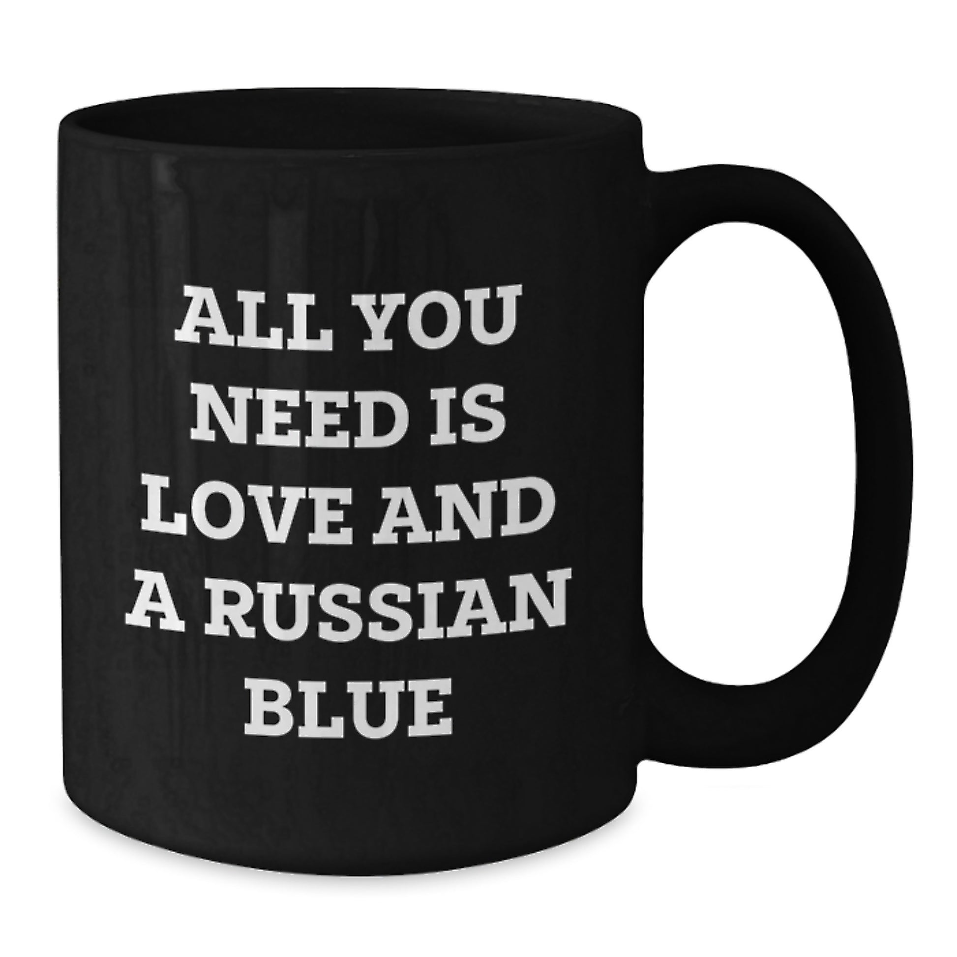 Russian Blue Cat Lovers Gifts, Inspirational Quote Black Coffee Mug, Graduation Unique Gifts from Friends to Family - Additional