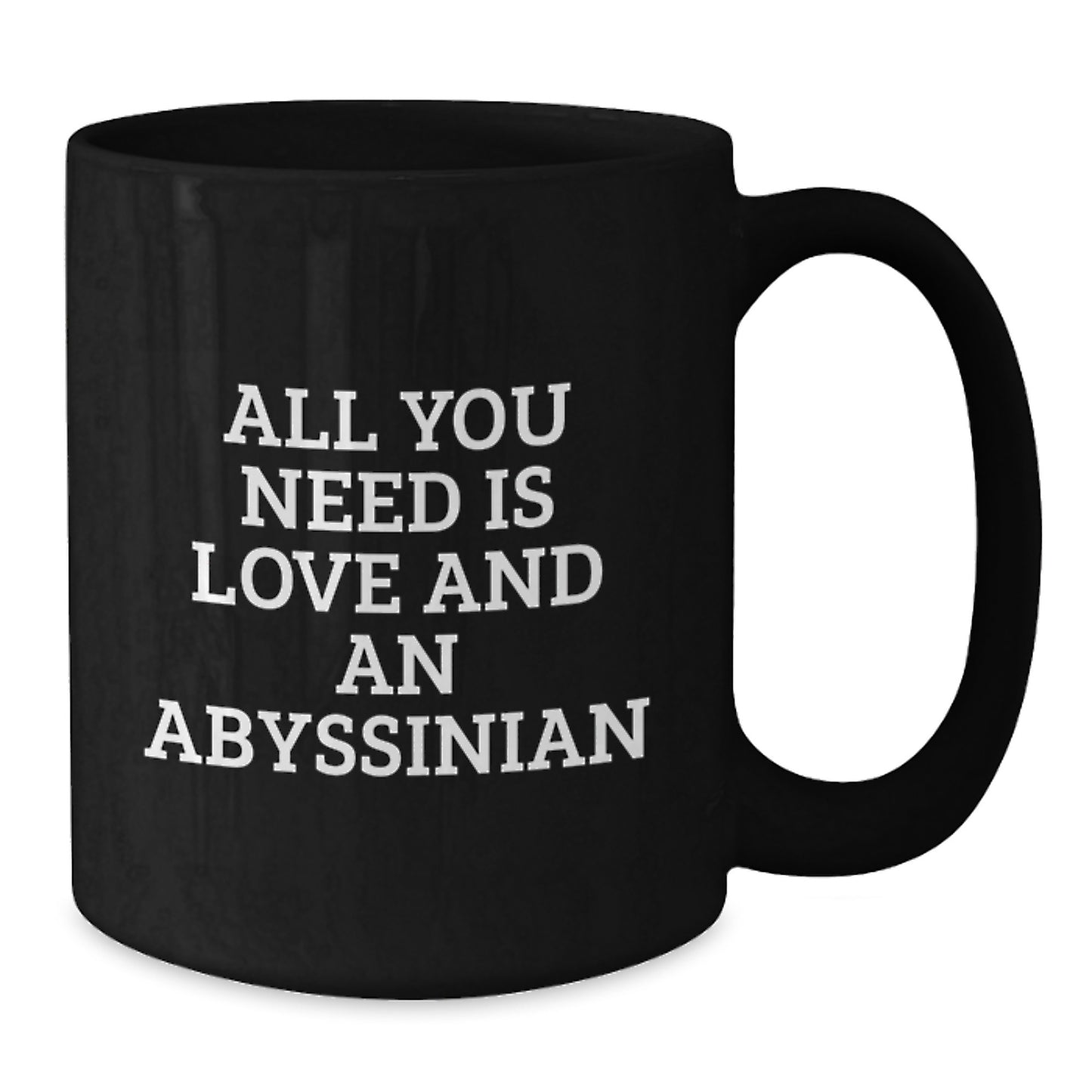 Abyssinian Cat Lover Gifts from Family for Women Abyssinian Cat Black Coffee Mug Christmas Unique - Additional