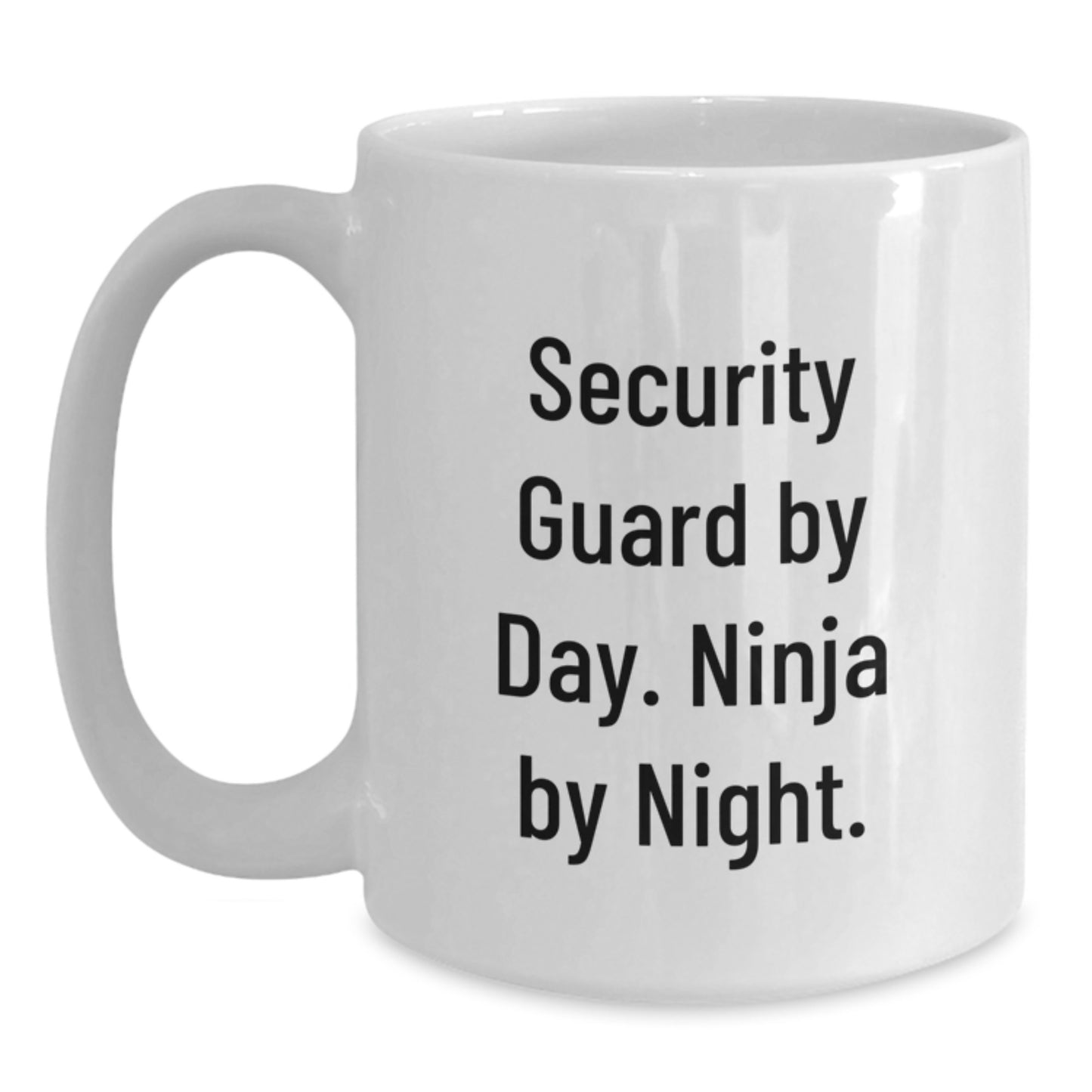 Funny Security Guard Gifts for Men - White Coffee Mug 'Security Guard By Day Ninja By Night' - Perfect Unique Christmas Unique Gifts from Friends to Family - Main