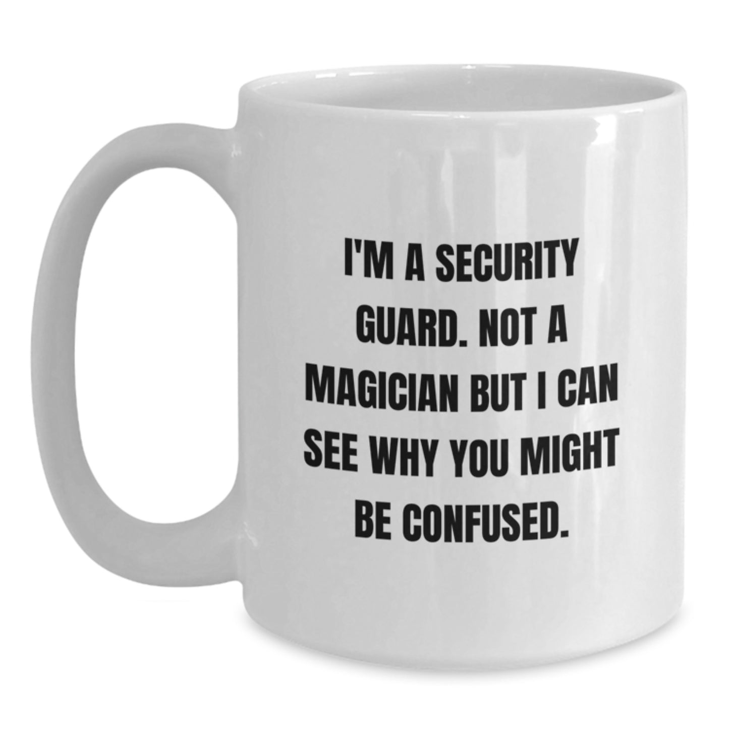 Funny Security Guard Gifts from Men, Unique Christmas Unique Gift for Security Guard Friends - White Coffee Mug - Main