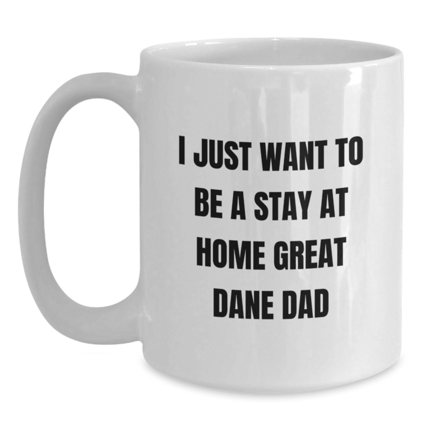 Funny Great Dane Dog Dad Gifts for Him - White Coffee Mug from Friends - 11oz or 15oz, Best Dad Ever Quote - Main