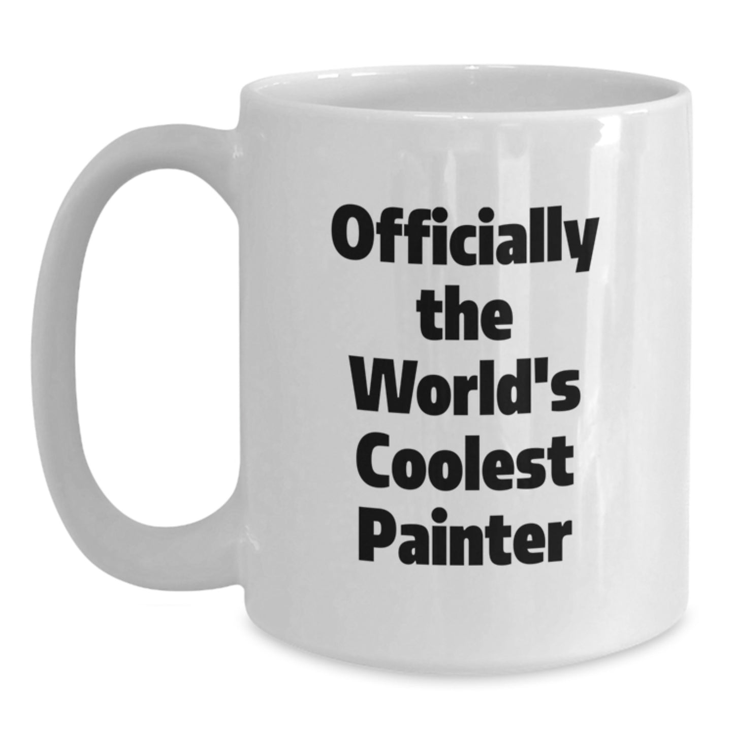 Funny Painter Gifts for Men, White Coffee Mug Officially The World's Coolest Painter Inspiration, Christmas Unique Presents - Main