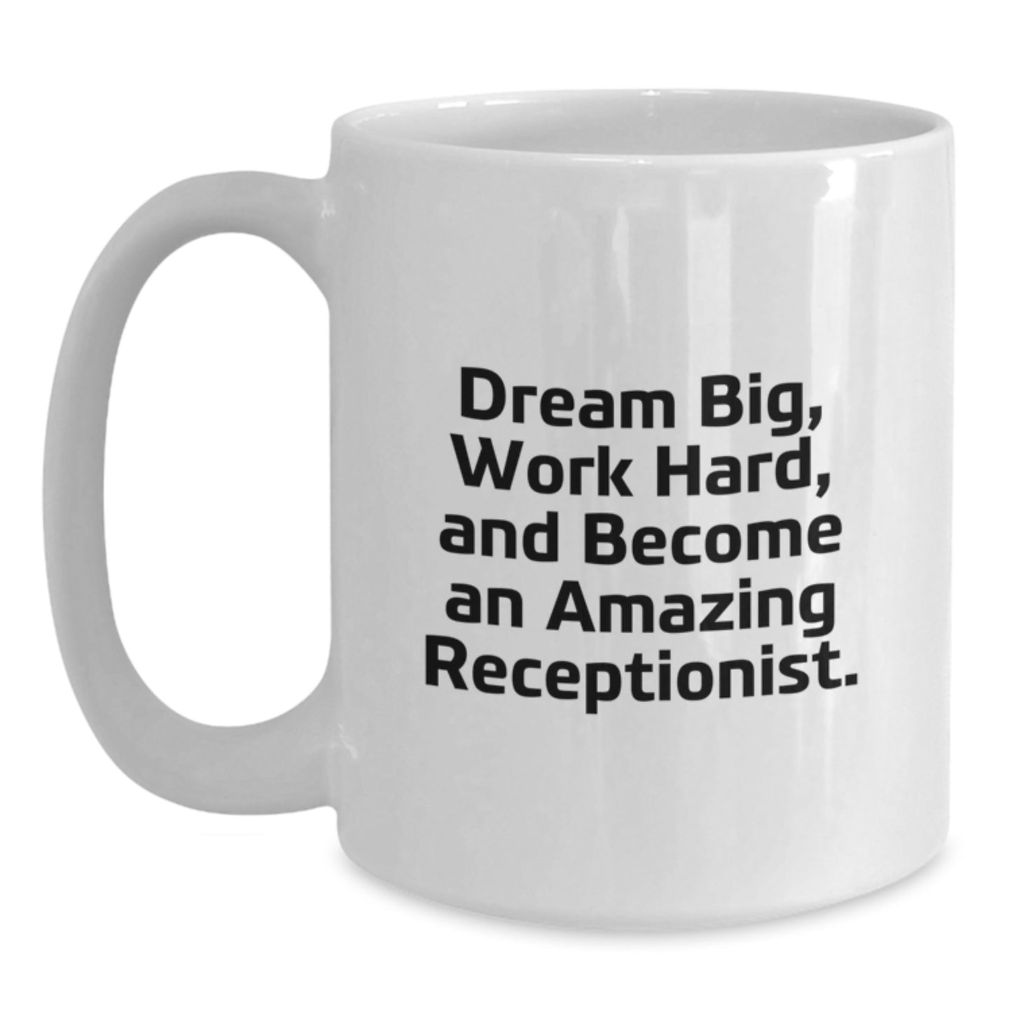 Funny Inspirational Receptionist White Coffee Mug Gifts from Friends and Family for Christmas - Main