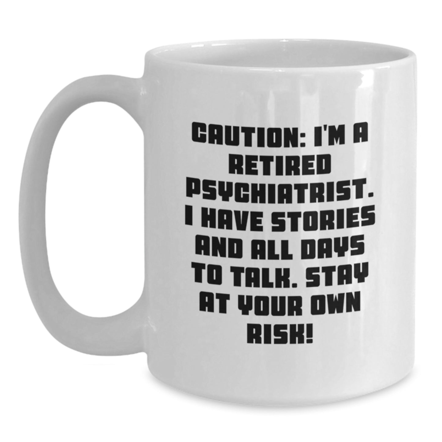 Funny Psychiatrist Gifts for Men - Christmas Unique White Coffee Mugs from Friends, Coworkers, Family - Main