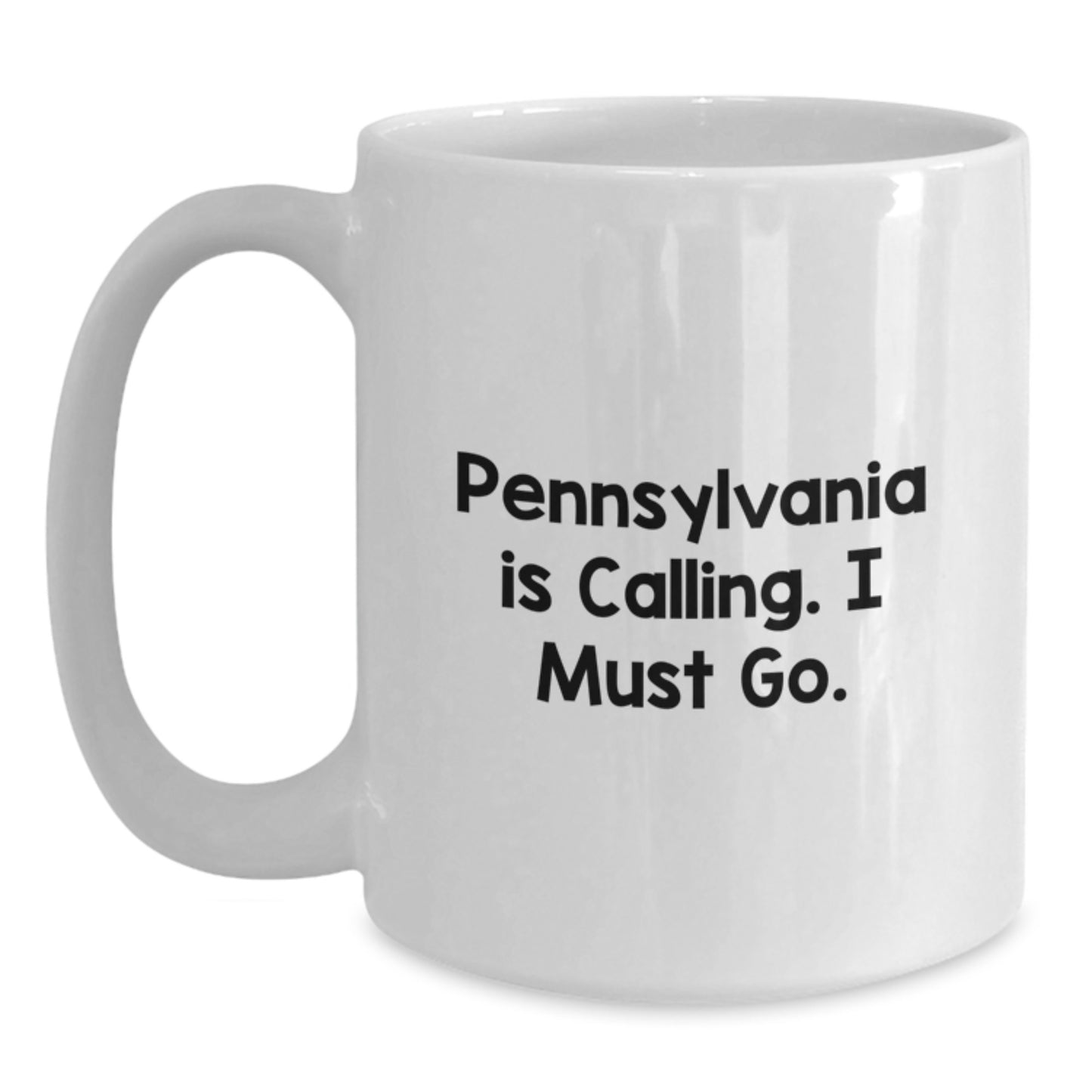 Pennsylvania Calling Gifts for Men Women Friends Coworkers Family - White Coffee Mug - Main