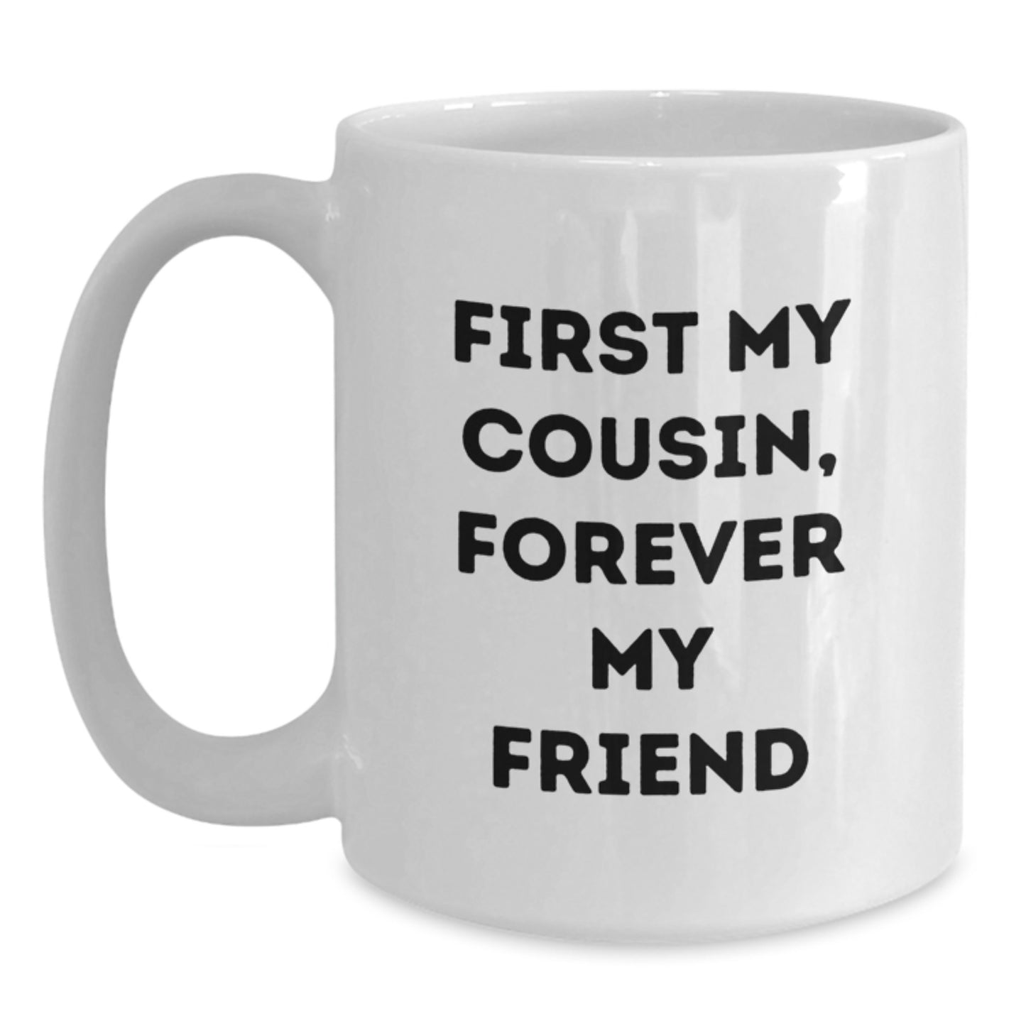 Funny Cousin Gifts from Men to Cousins, White Coffee Mugs with Cousin Quote, Unique Christmas Unique Gifts for Cousins - Main