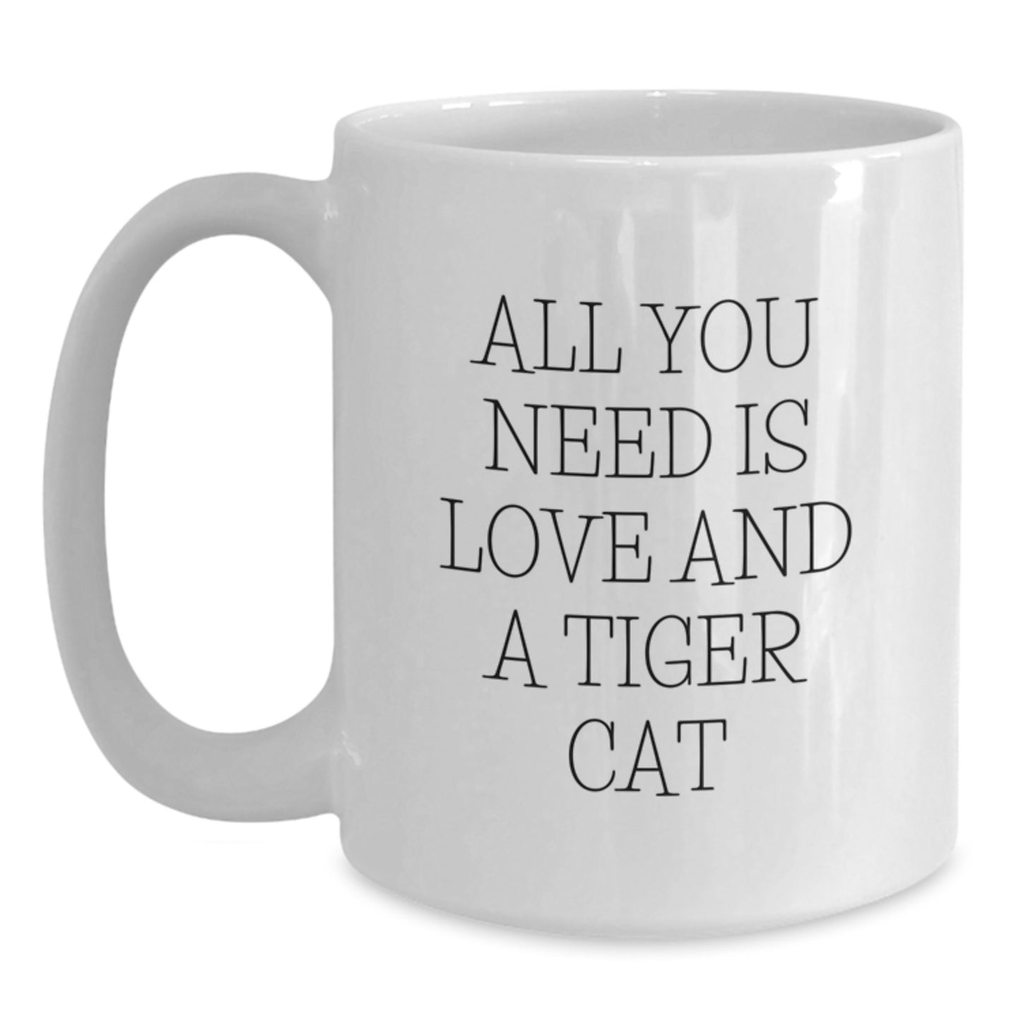 Funny Tiger Cat White Coffee Mug Gifts from Men to Tiger Cat Lovers for Christmas Morning - Main