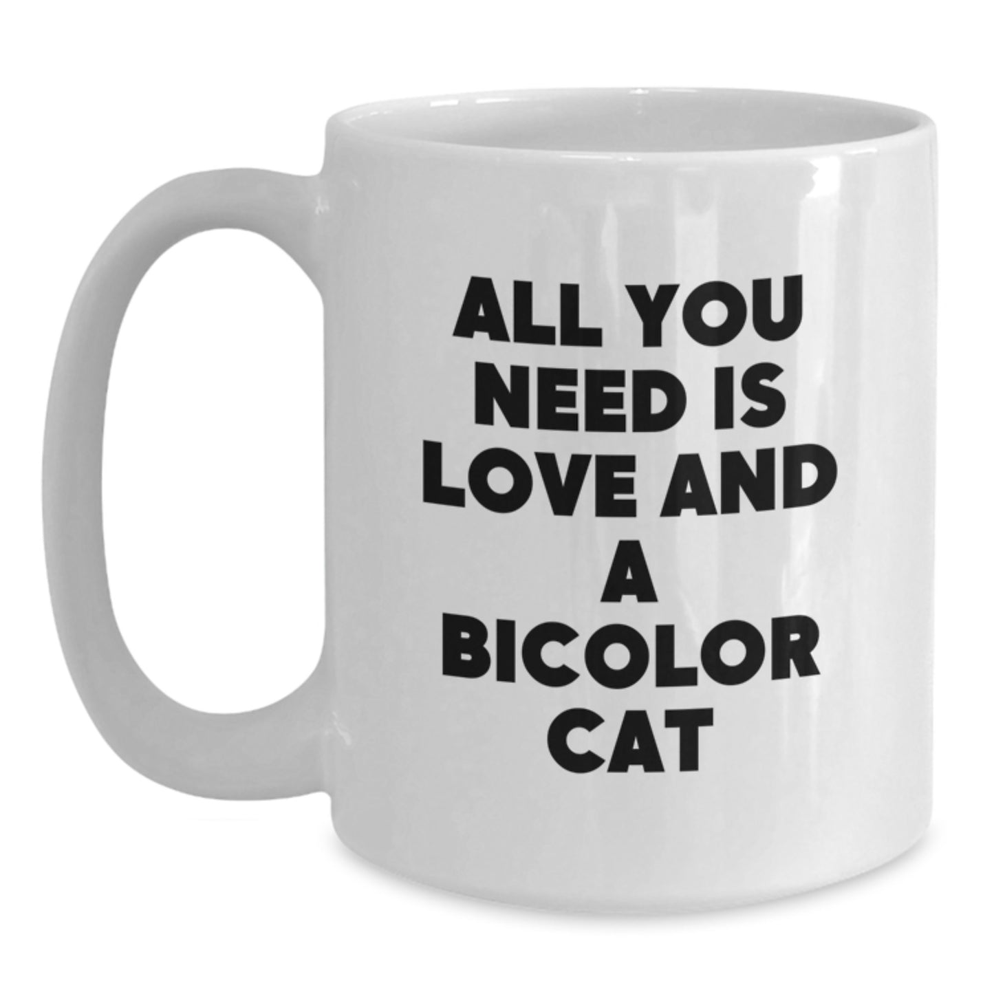 Bicolor Cat White Coffee Mug, Funny Quote for Cat Lovers, White Coffee Mug with Christmas Unique Gifts for Men Women Friends Family - Main
