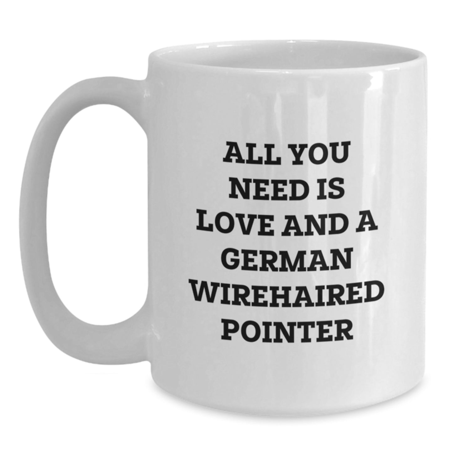 Funny German Wirehaired Pointer Dog Gifts for Friends from Men, White Coffee Mug, Christmas Unique Presents - Main