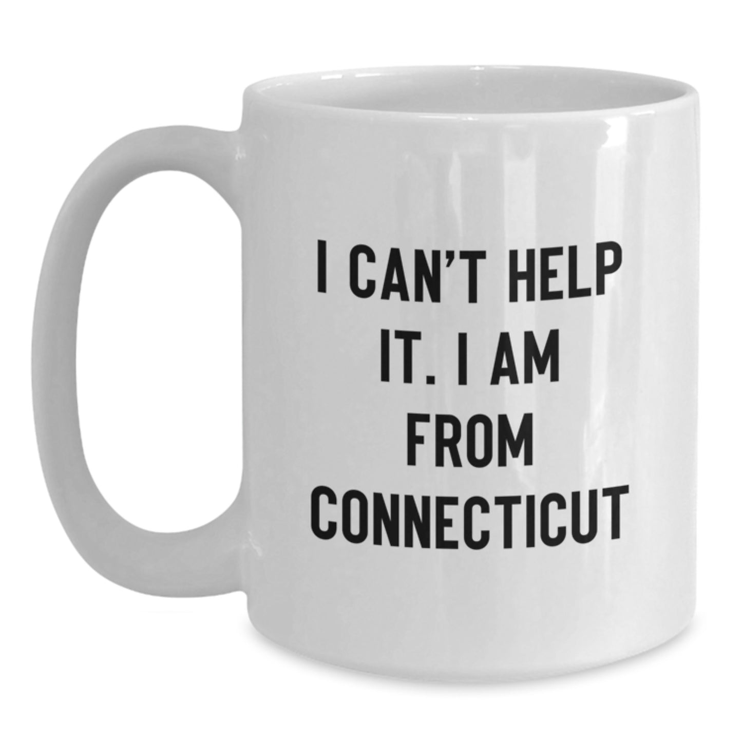Connecticut Proud Gifts for Her from Friends, Funny White Coffee Mug for Graduation - Main