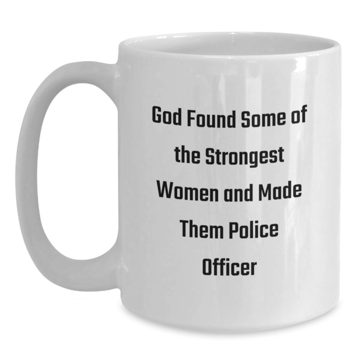 Funny Police Officer White Coffee Mug Gifts from Men for Women, Christmas Unique Mugs for Police Officer Women, Inspirational Women in Blue - Main