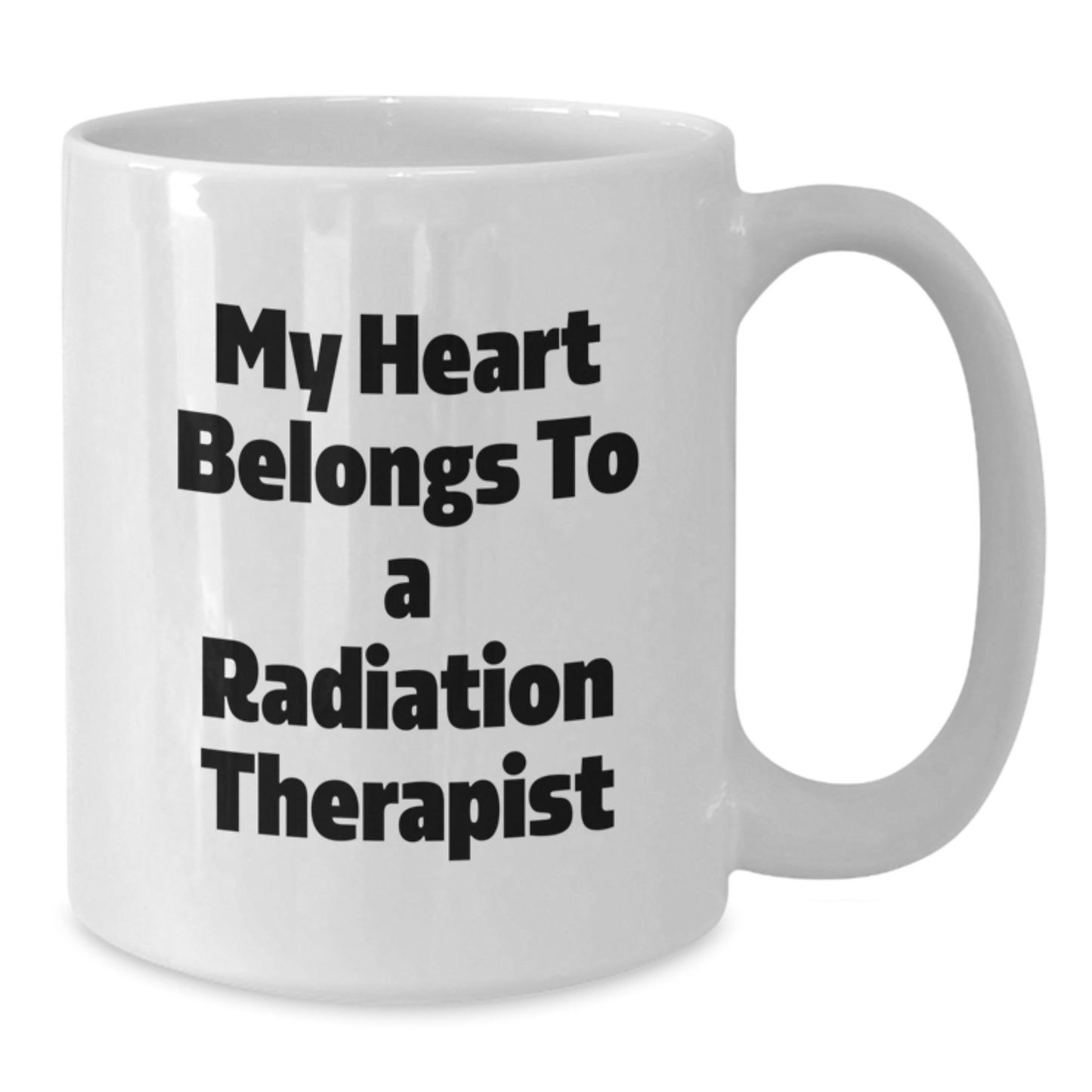 Radiation Therapist Gifts for Christmas, Funny White Coffee Mug, 'My Heart Belongs To A Radiation Therapist', Unique Gifts from Men to Radiation Therapist Friends - Additional