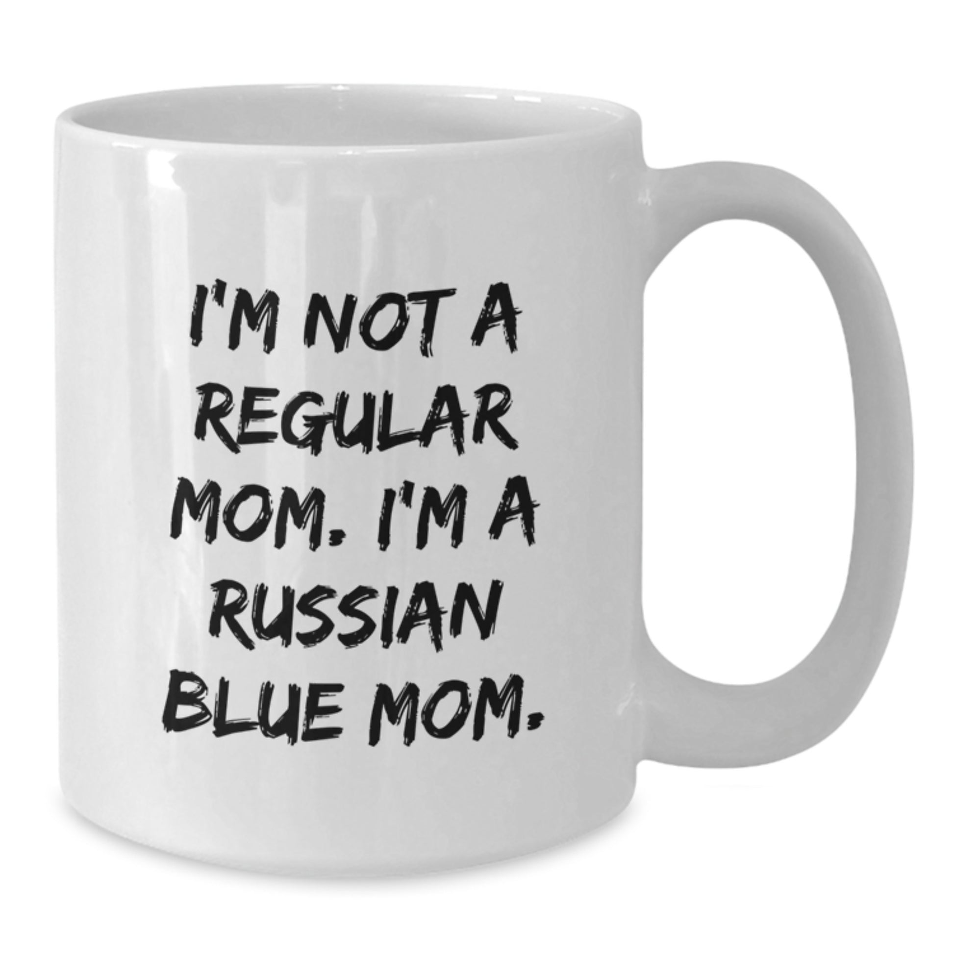 Funny Russian Blue Cat Mom Gifts from Family, Unique Christmas Unique Gifts for Russian Blue Cat Lovers, White Coffee Mug - Additional