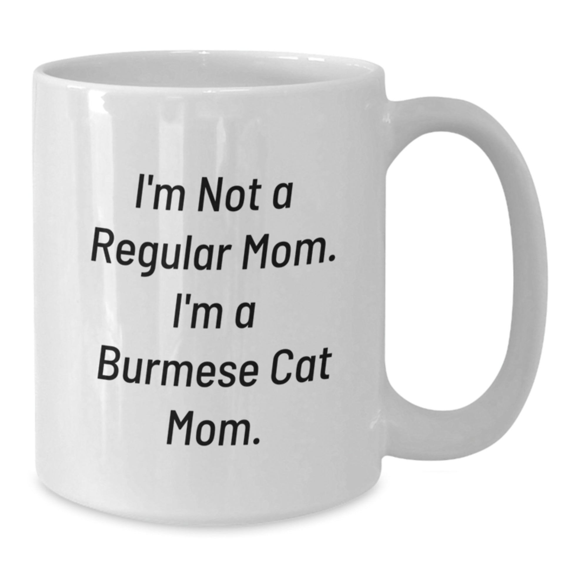 Burmese Cat Mom Gifts for Women, Funny White Coffee Mug, Christmas Unique Gifts from Friends - Additional